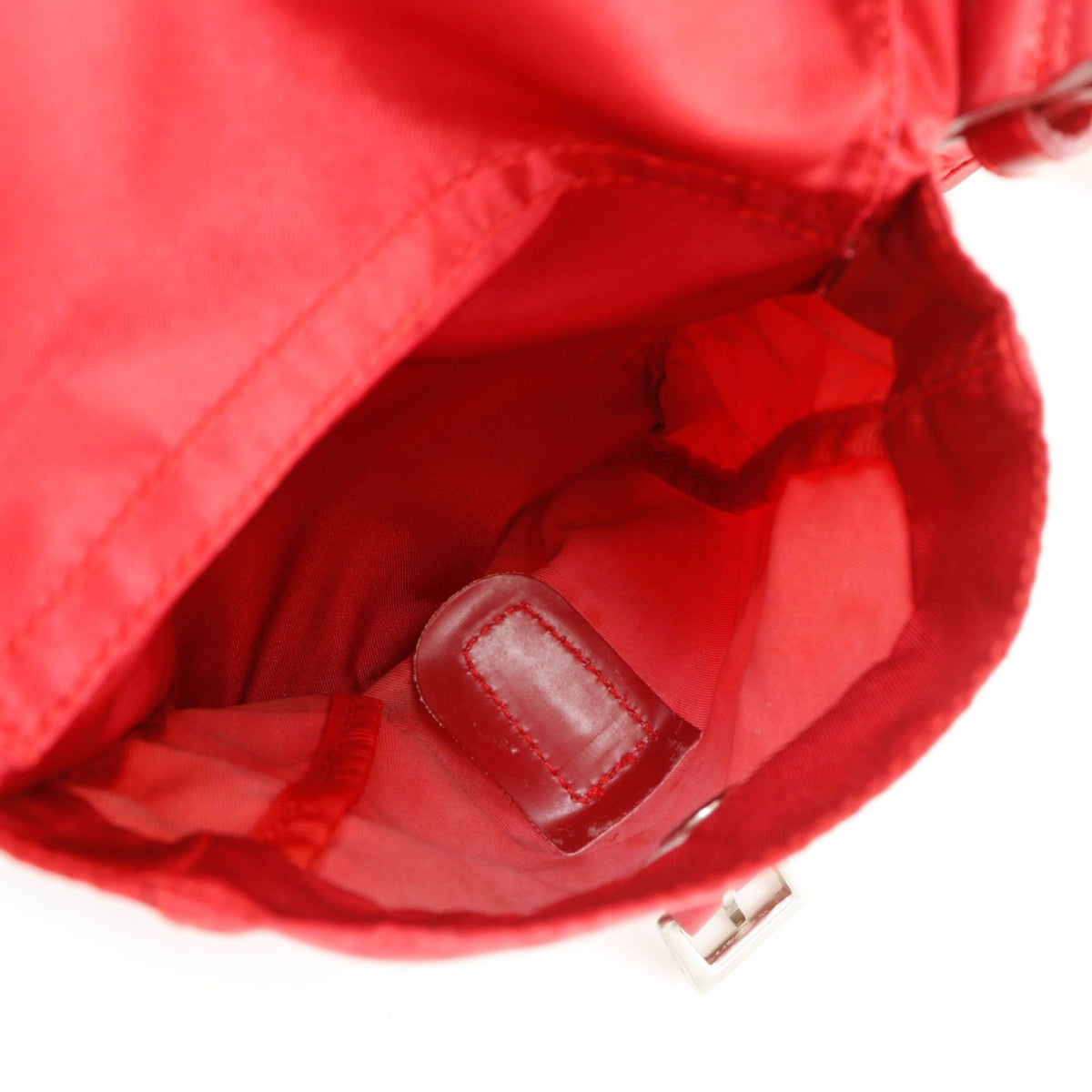Prada Red Color Nylon Backpack (Pre-Owned)