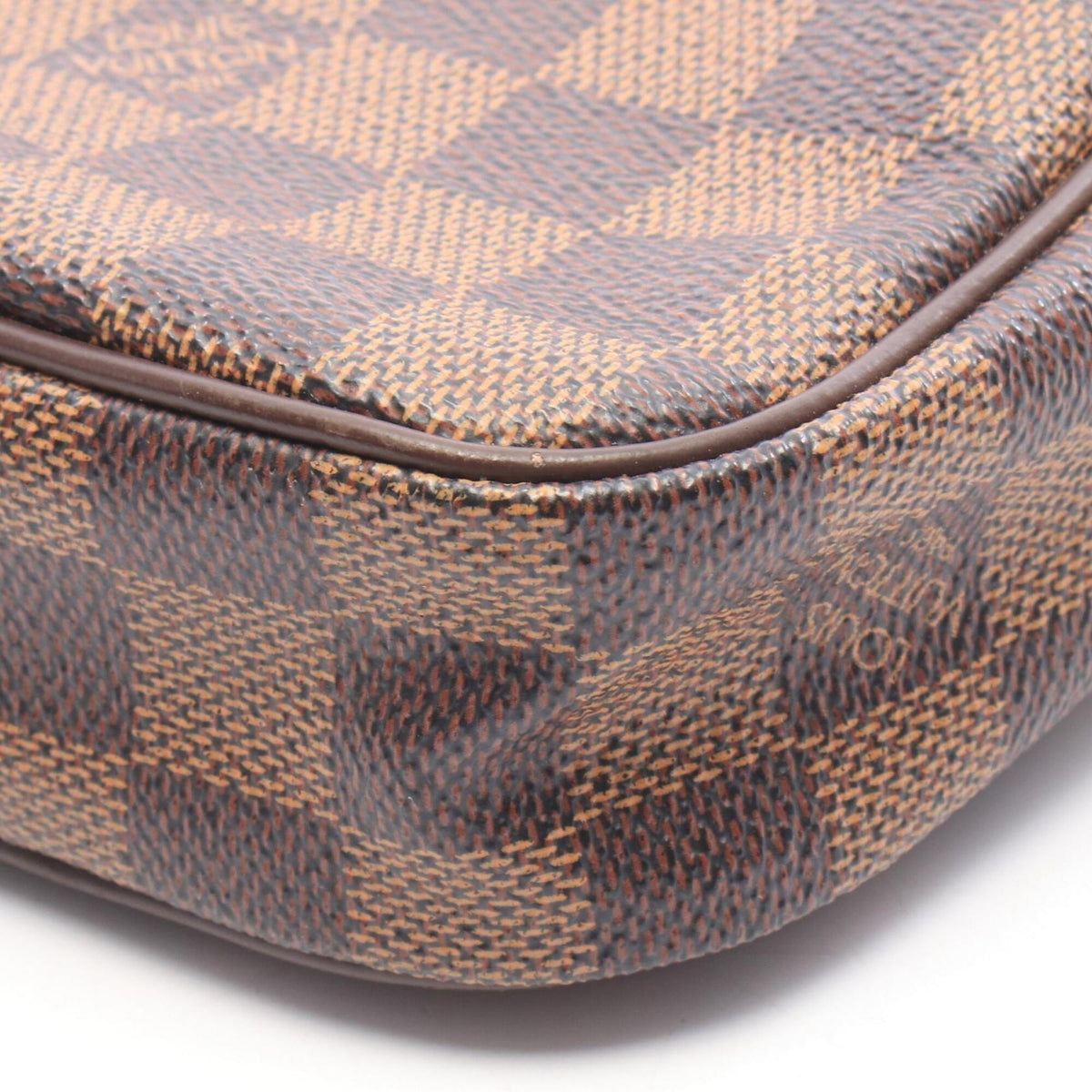 Louis Vuitton Brown Coated Canvas Leather Handbag Shoulder Bag (Pre-Owned)
