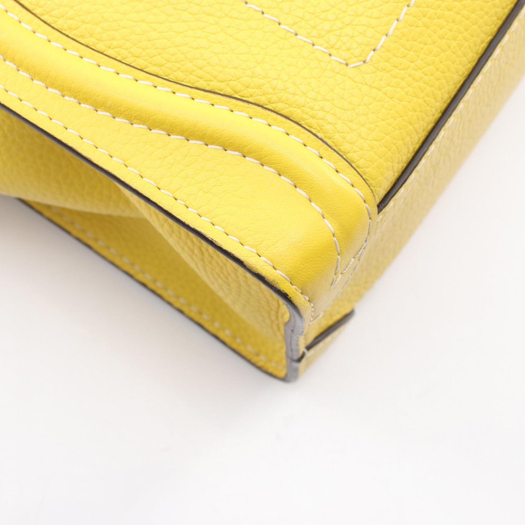 Celine Yellow Leather Handbag (Pre-Owned)
