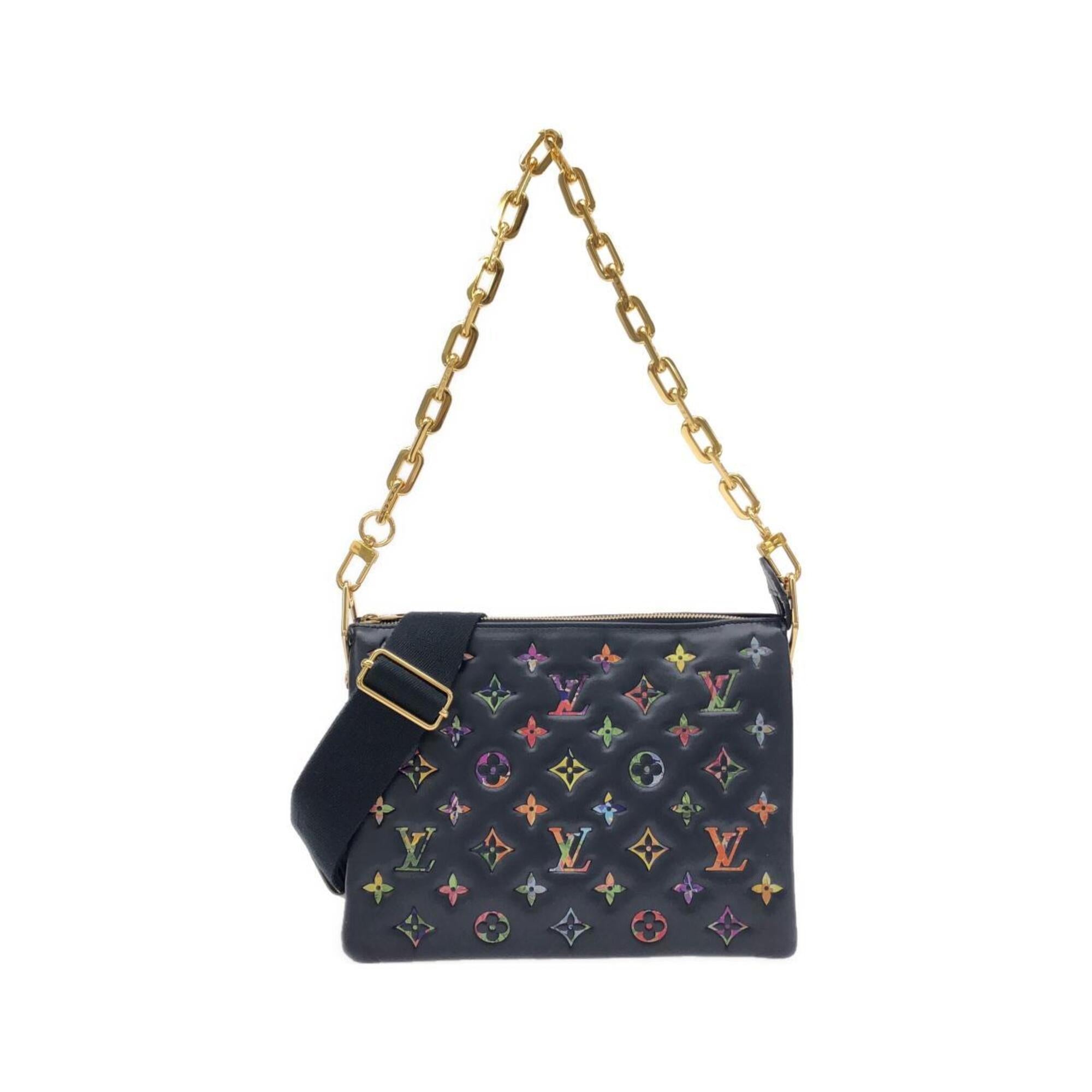 Louis Vuitton Navy Leather Shoulder Bag (Pre-Owned)