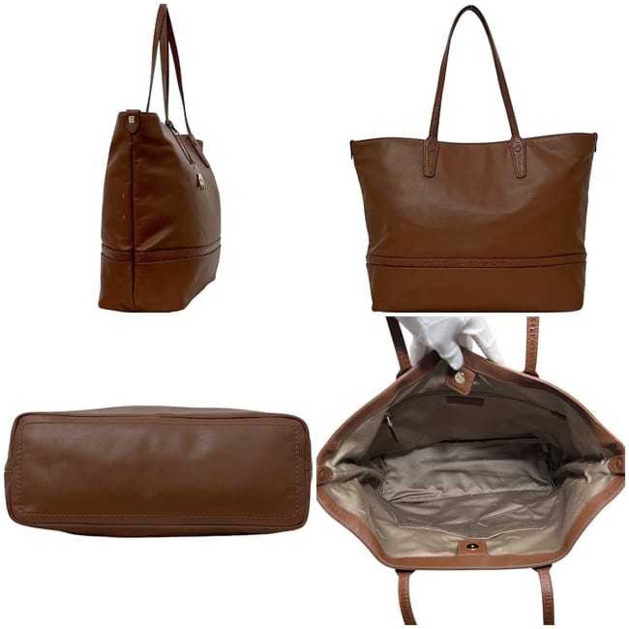Bally Brown Leather Tote Bag (Pre-Owned)