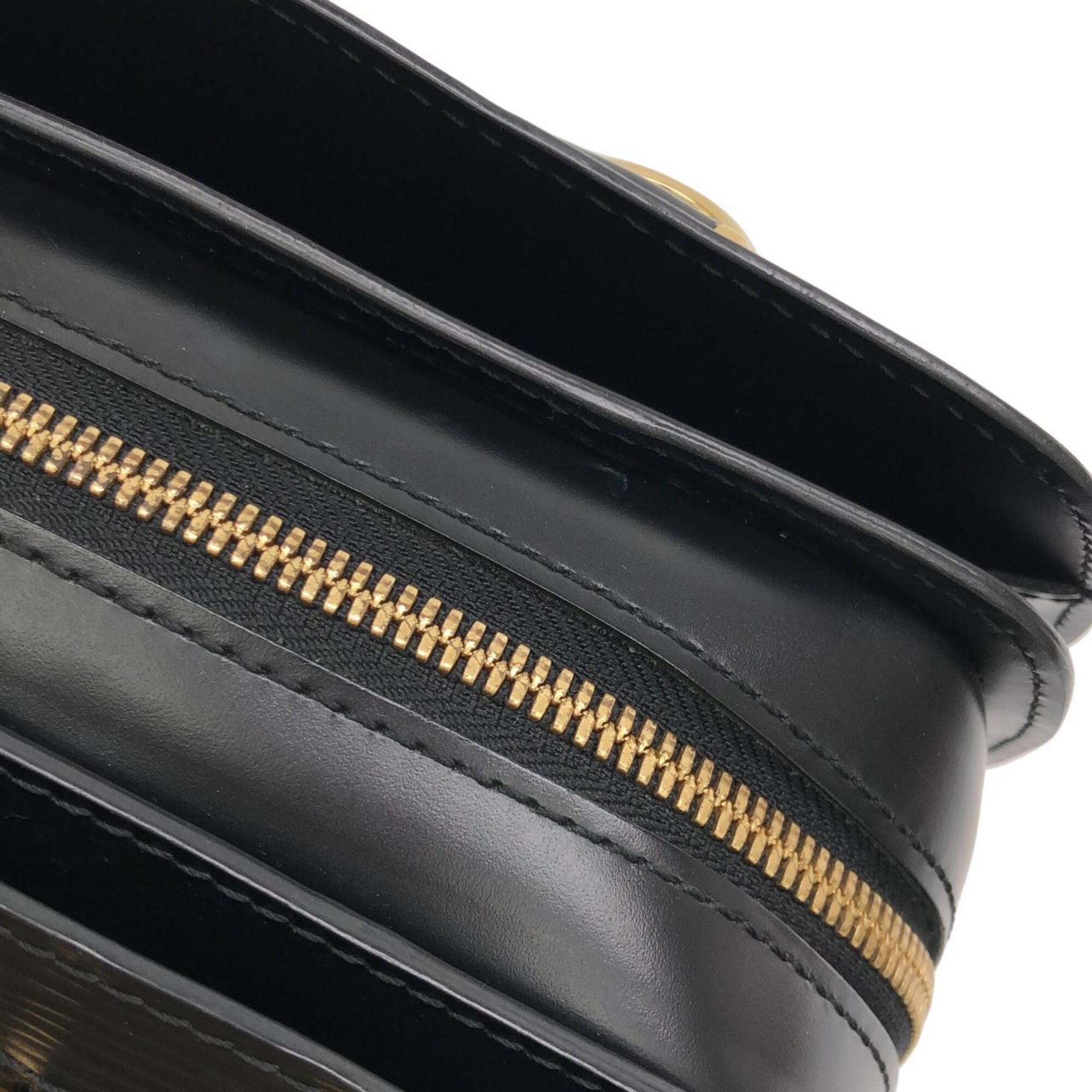 Louis Vuitton Black Leather Handbag (Pre-Owned)