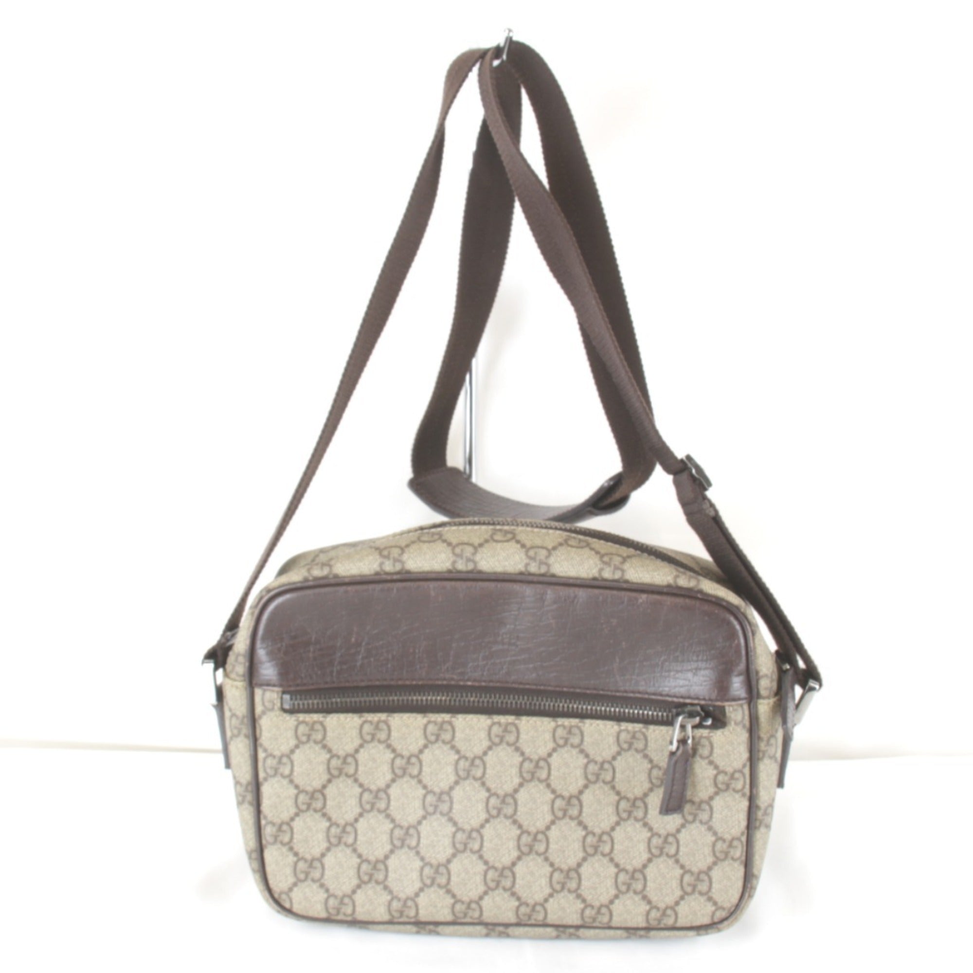 Gucci Beige Gg Supreme Shoulder Bag (Pre-Owned)