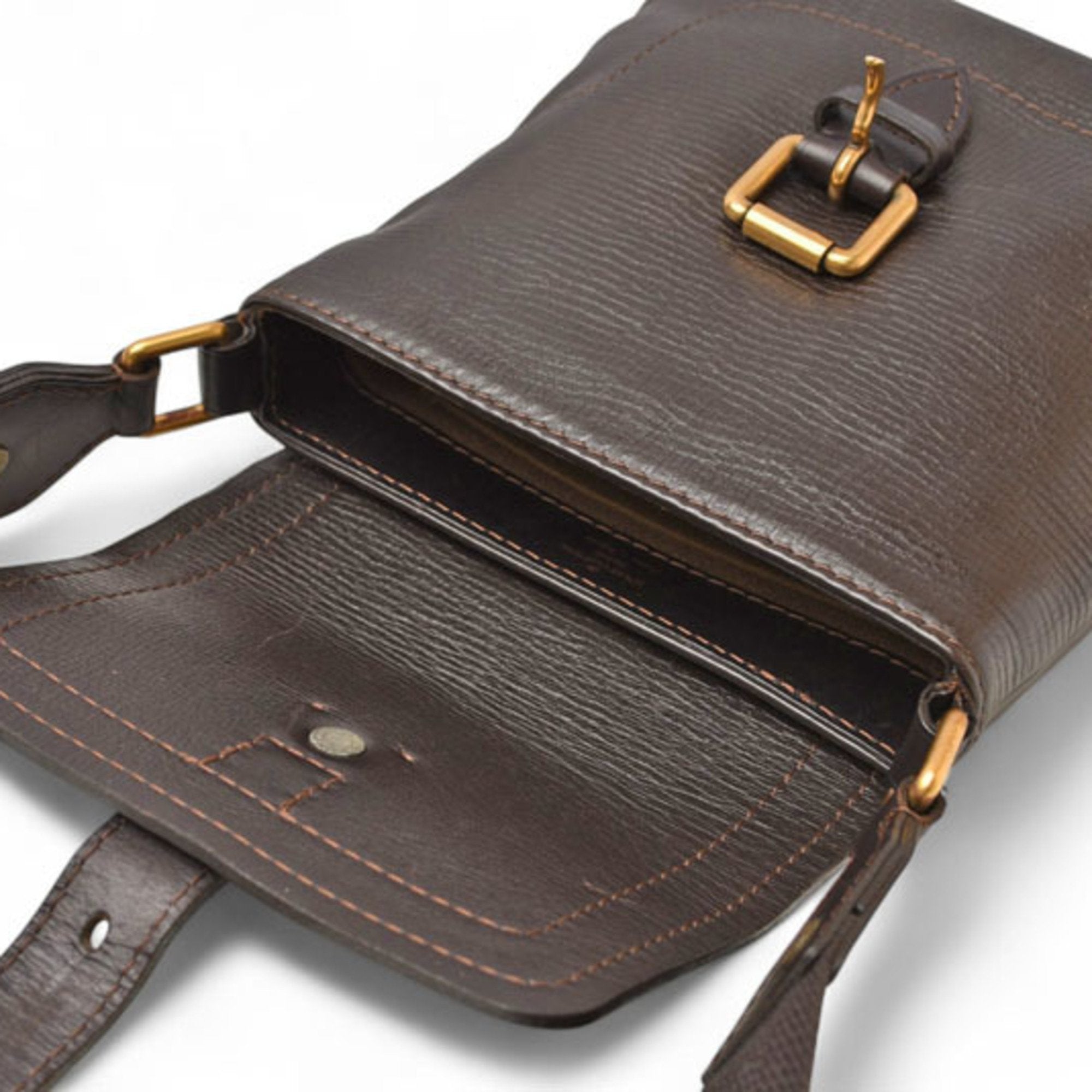 Louis Vuitton Coffee Utah Leather Shoulder Bag (Pre-Owned)