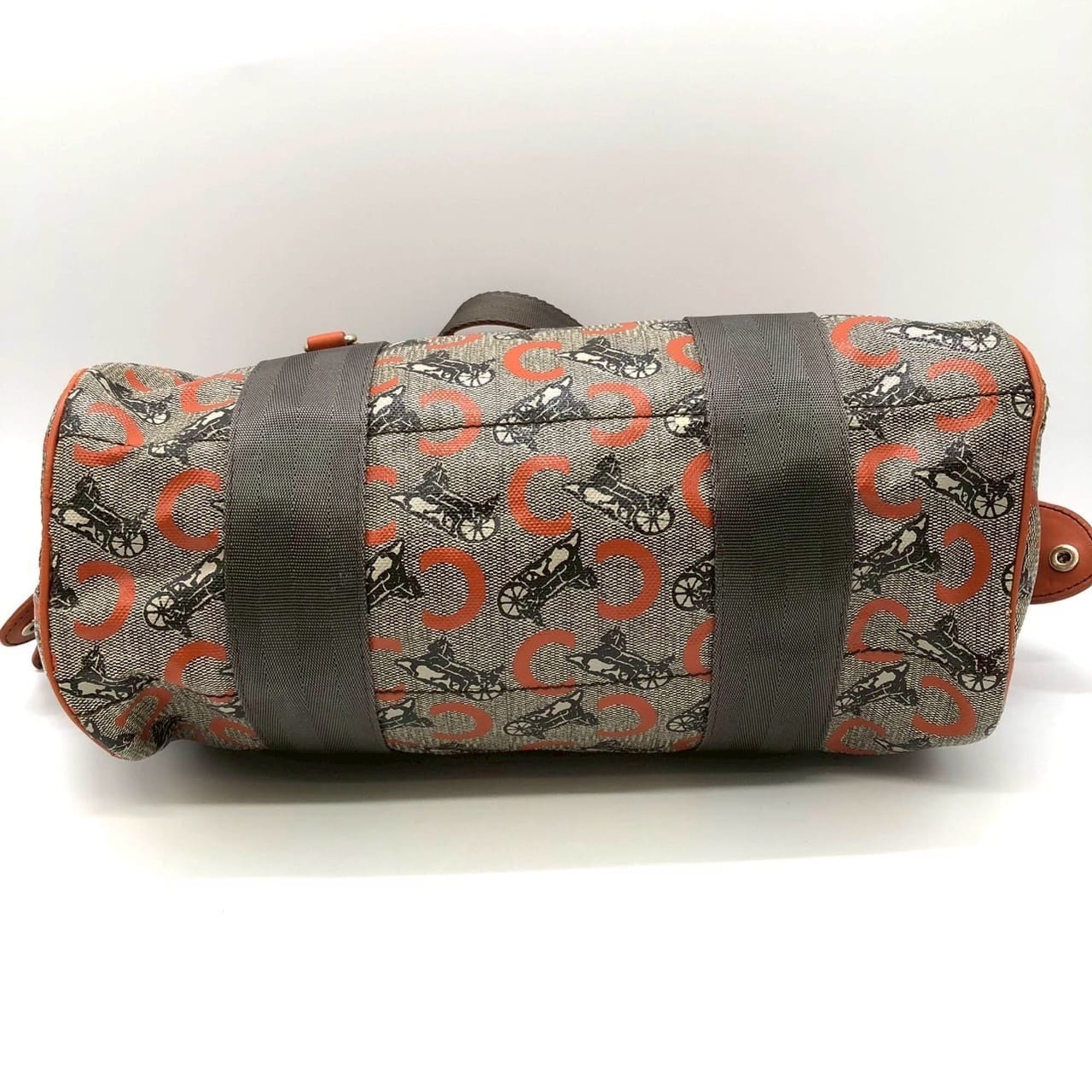 Celine Orange Canvas Leather Handbag (Pre-Owned)