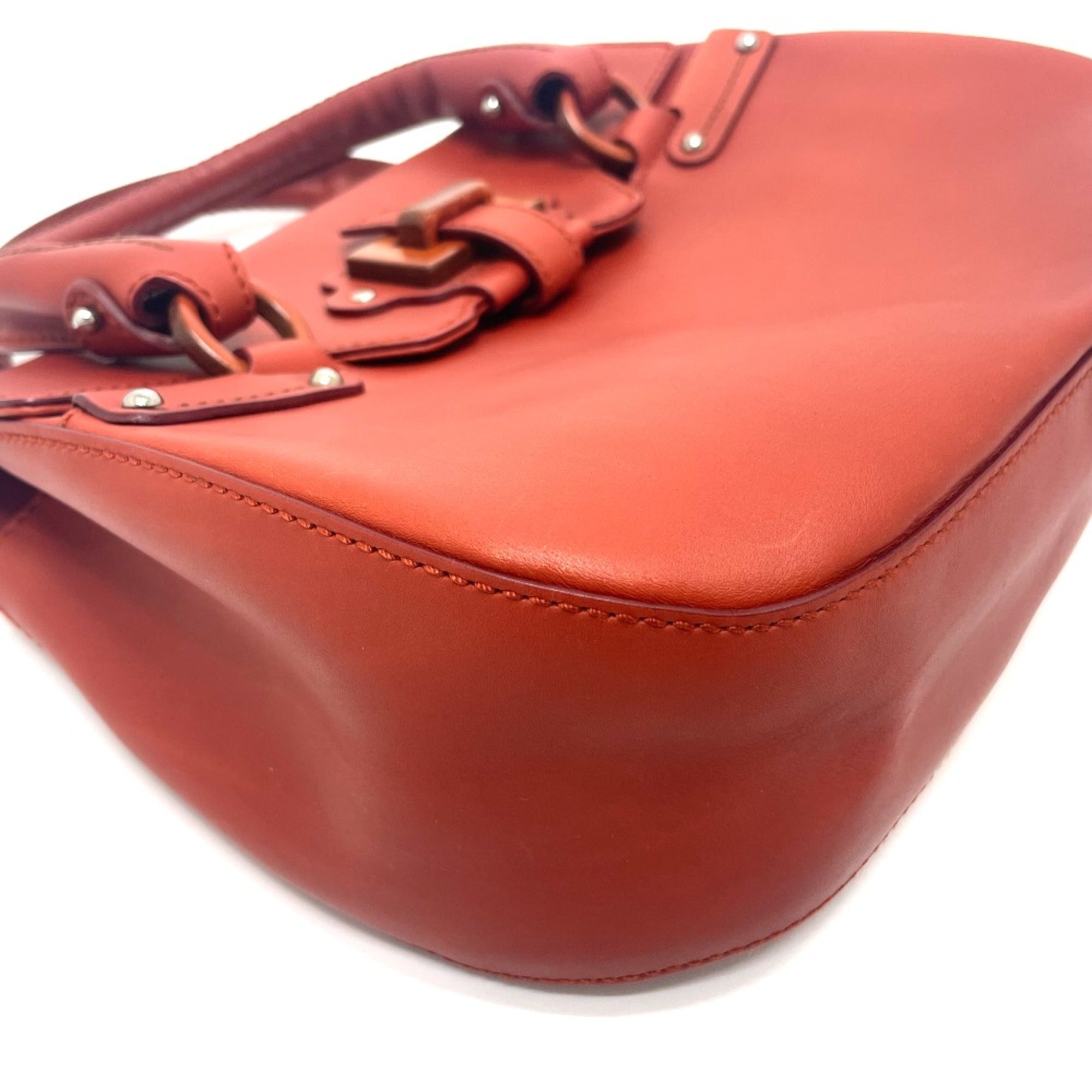 Salvatore Ferragamo Red Leather Handbag (Pre-Owned)