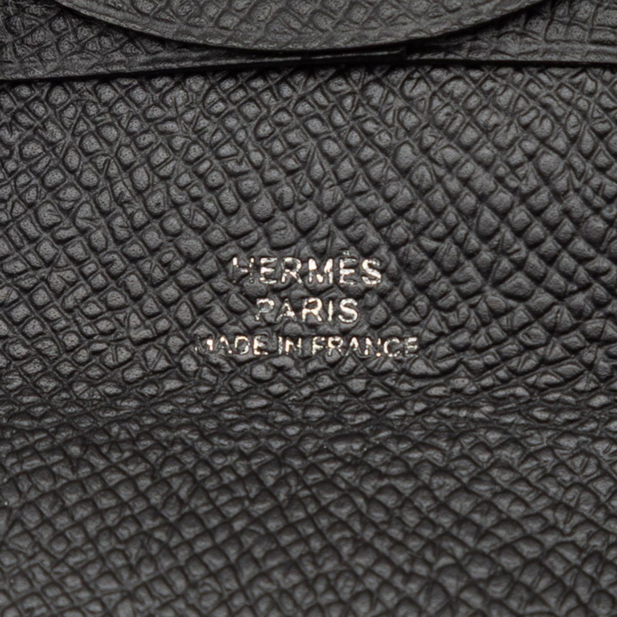 Hermes Bastia Black Epsom Leather Coin Purse/Coin Case (Pre-Owned)