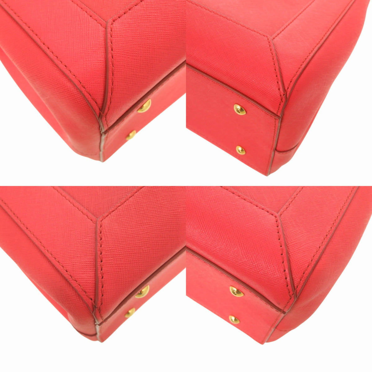 Mcm Red Color Leather Handbag (Pre-Owned)