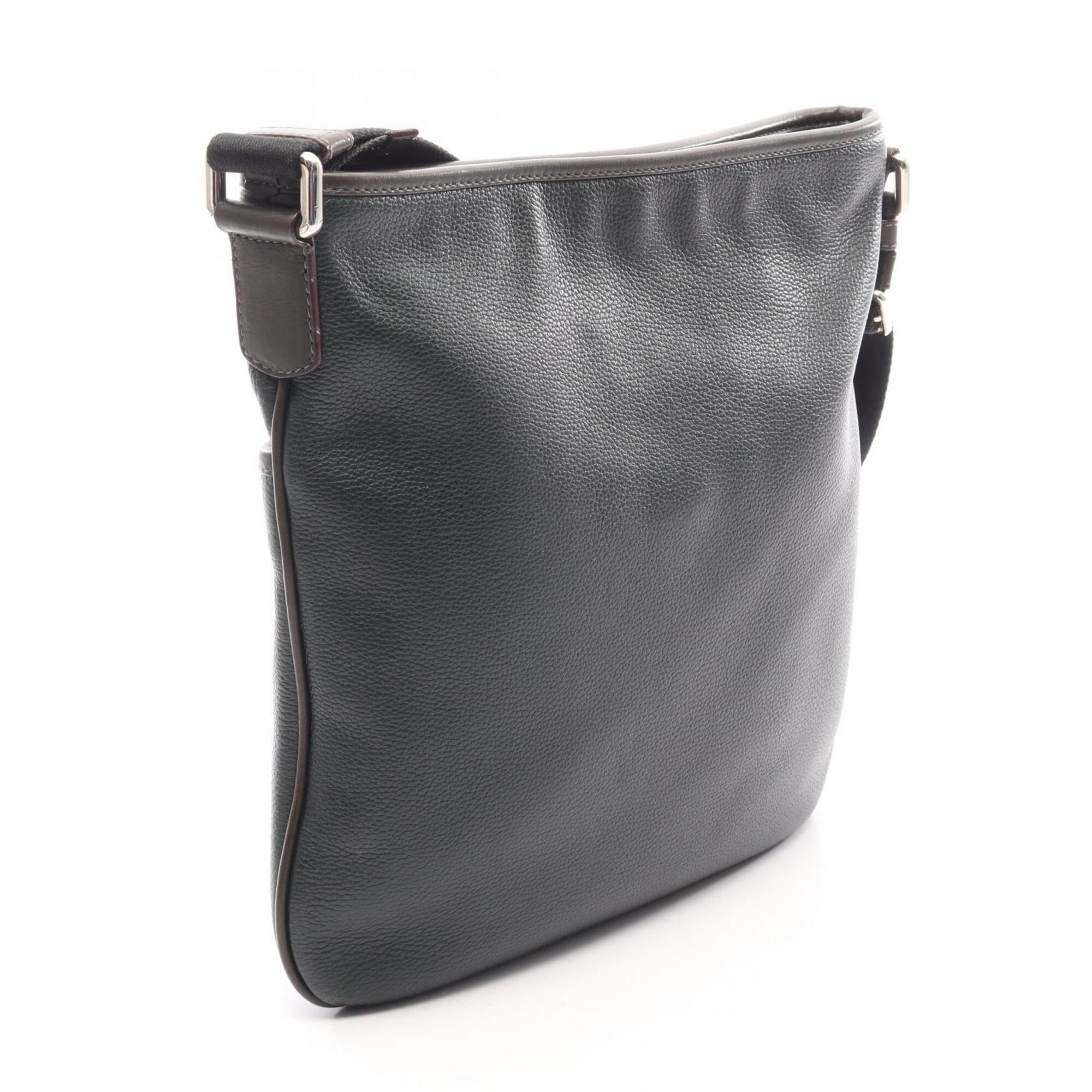 Loewe Brown Green Leather Handbag Shoulder Bag (Pre-Owned)