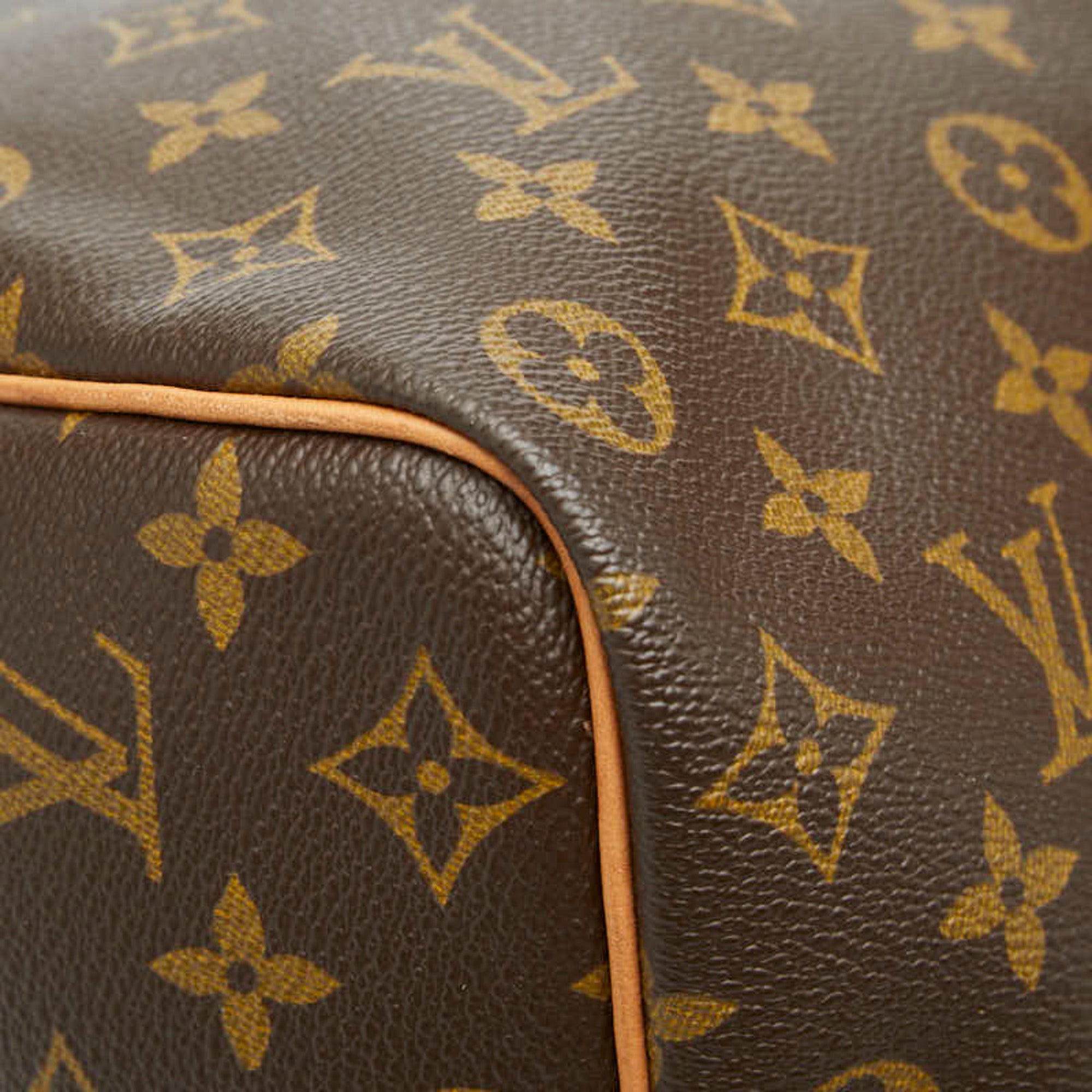 Louis Vuitton Brown Pvc Leather Boston Bag (Pre-Owned)