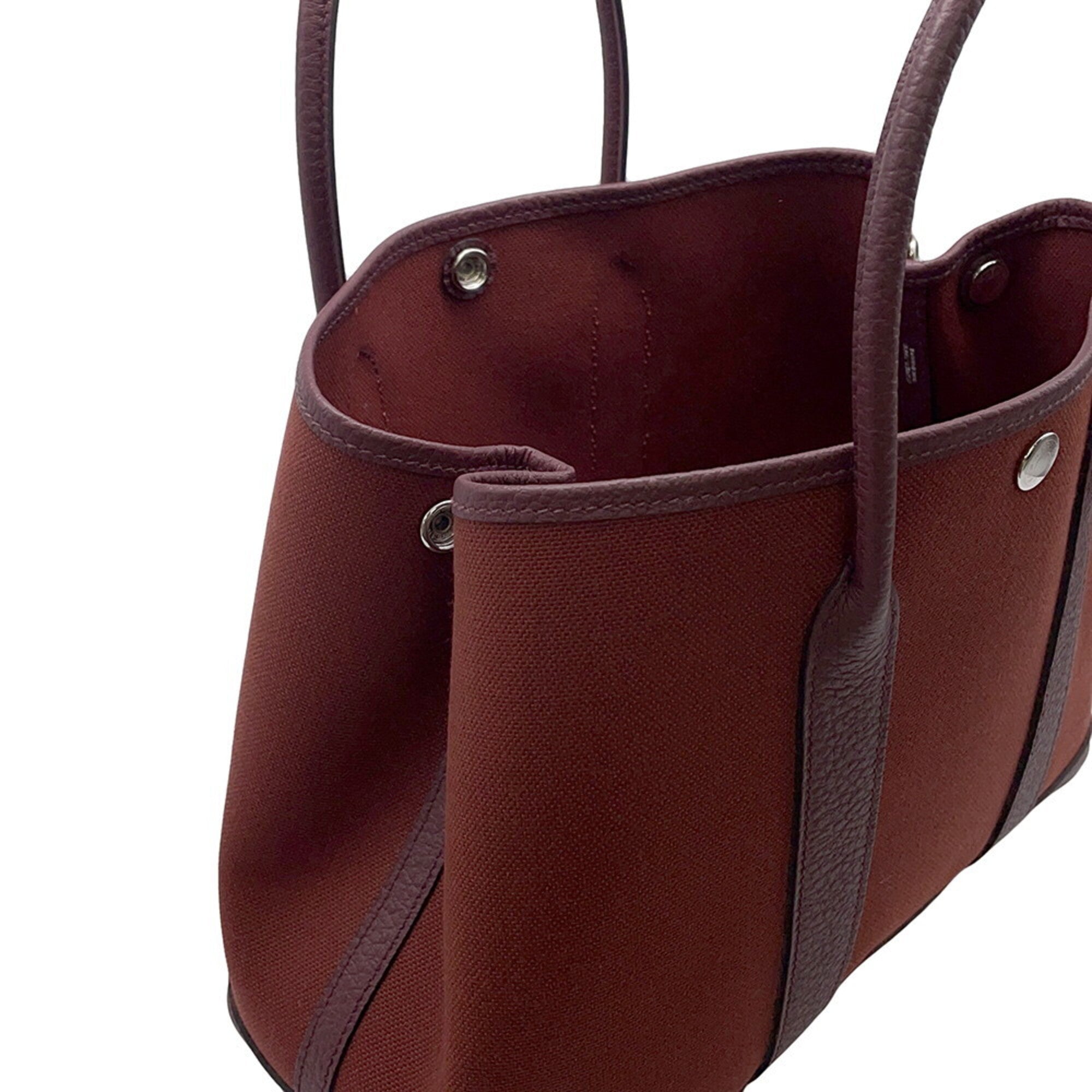 Hermes Rouge H Negonda Leather Handbag Tote Bag (Pre-Owned)