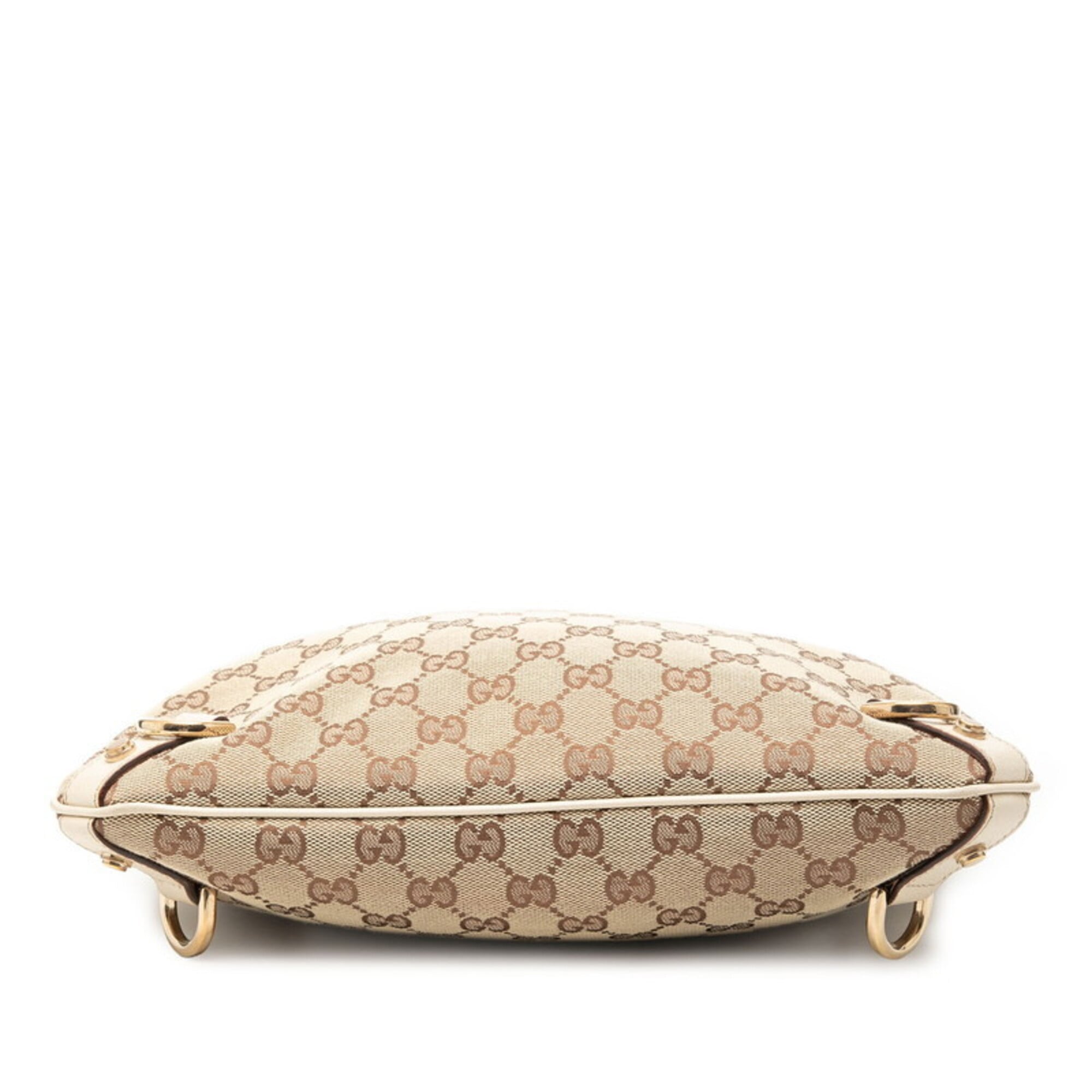 Gucci Brown Canvas Leather Shoulder Bag (Pre-Owned)