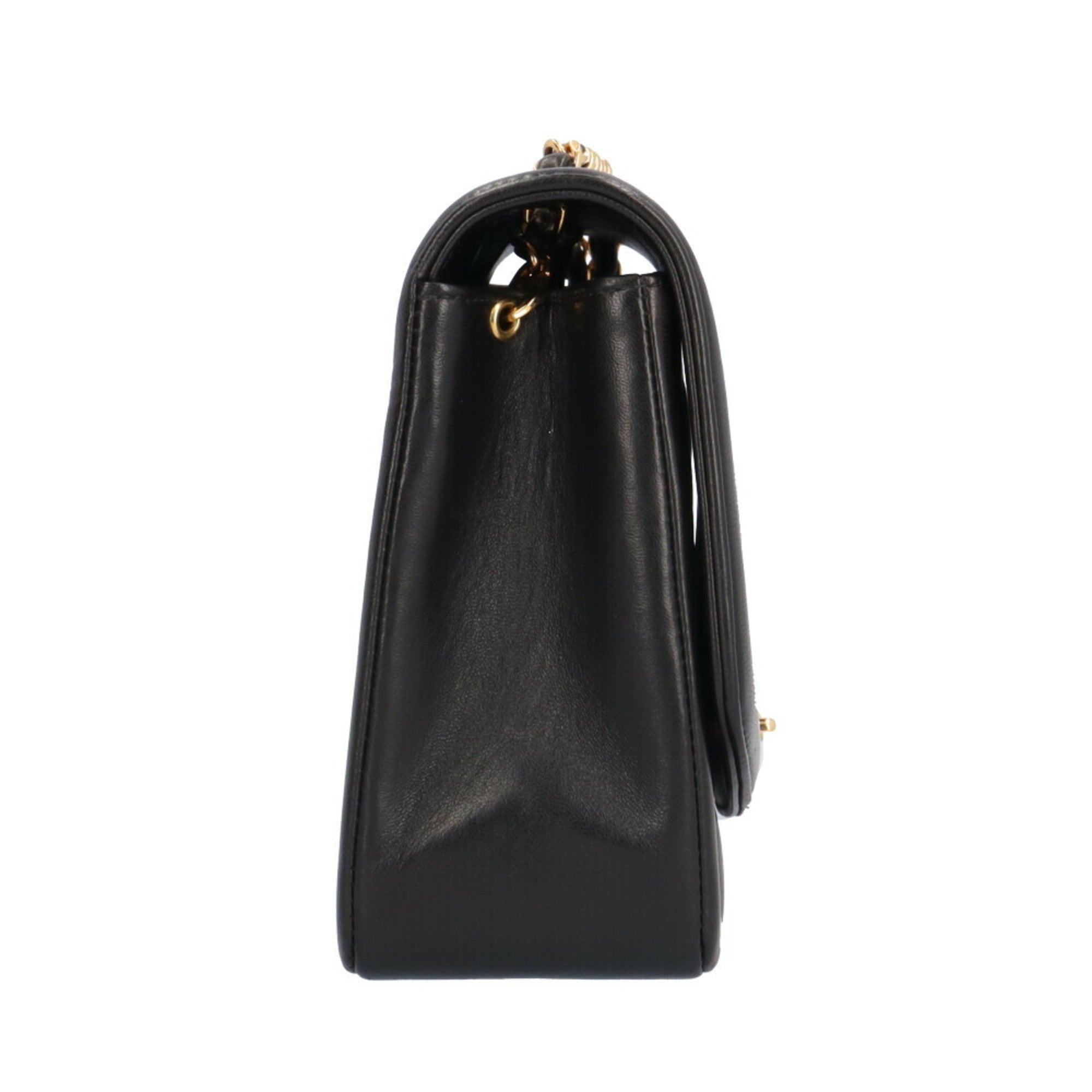 Chanel Black Leather Shoulder Bag (Pre-Owned)