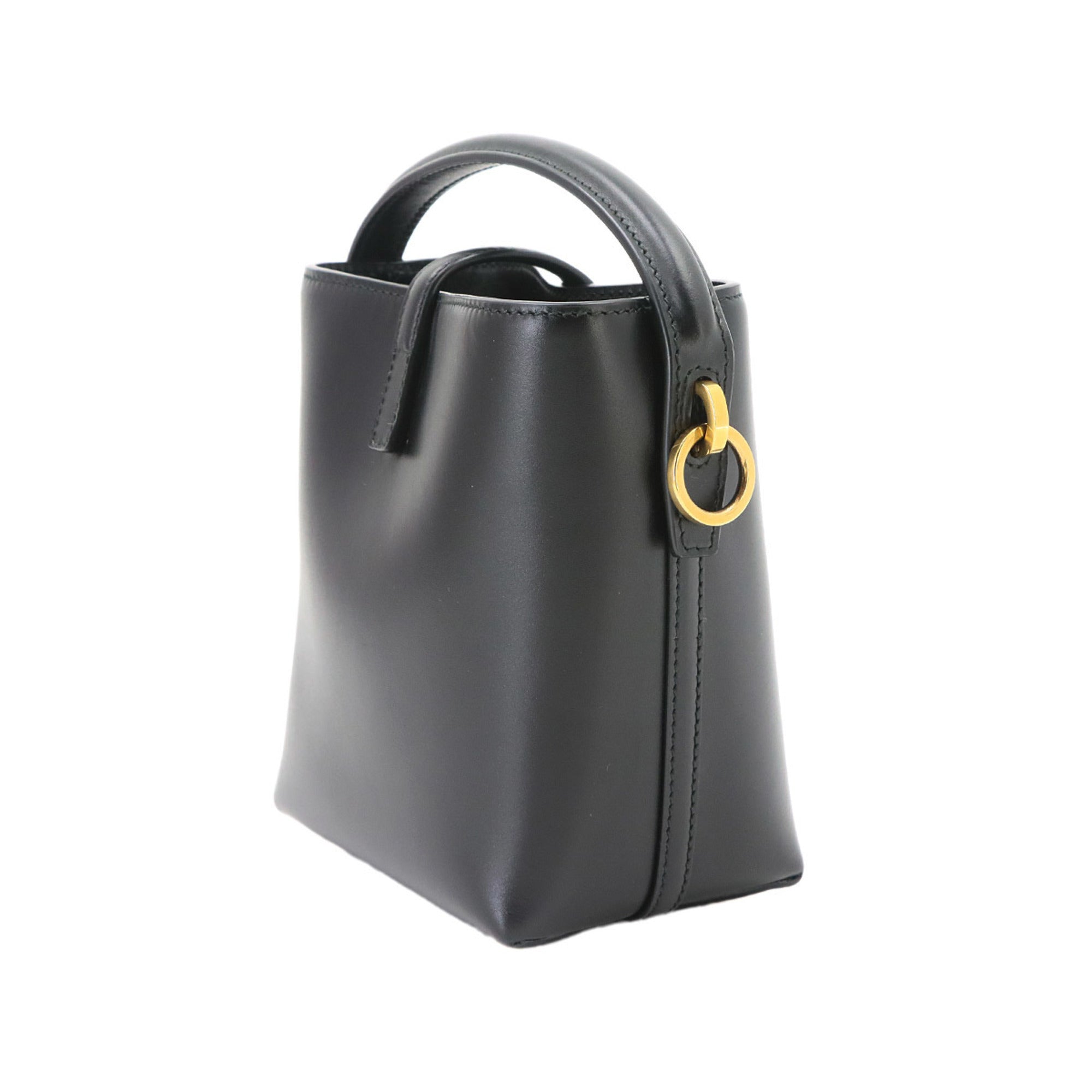 Saint Laurent Black Leather Handbag Shoulder Bag (Pre-Owned)