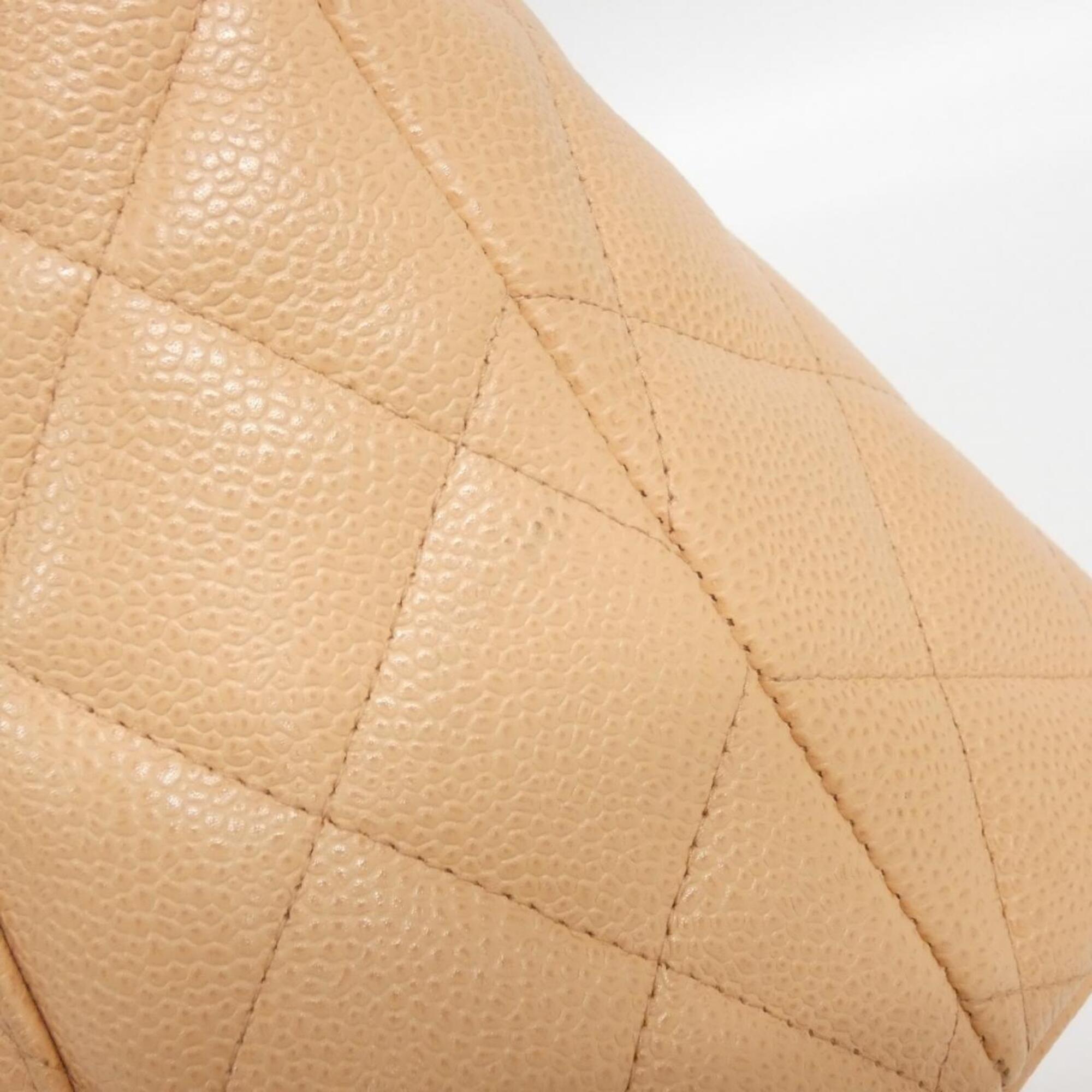 Chanel Orange Salmon Pink Grained Calfskin Handbag (Pre-Owned)
