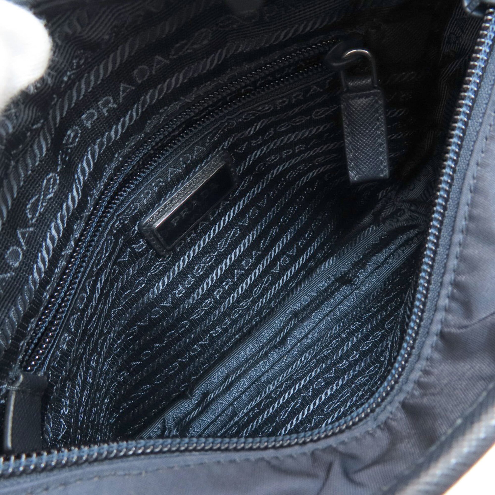 Prada Navy Nylon Shoulder Bag (Pre-Owned)