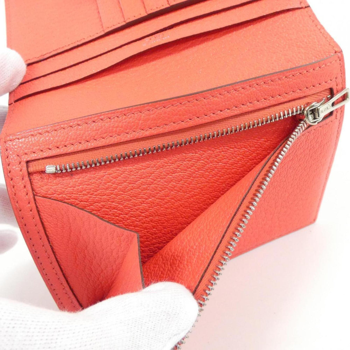 Hermes Pink Chevre Leather Wallet (Bi-Fold) (Pre-Owned)