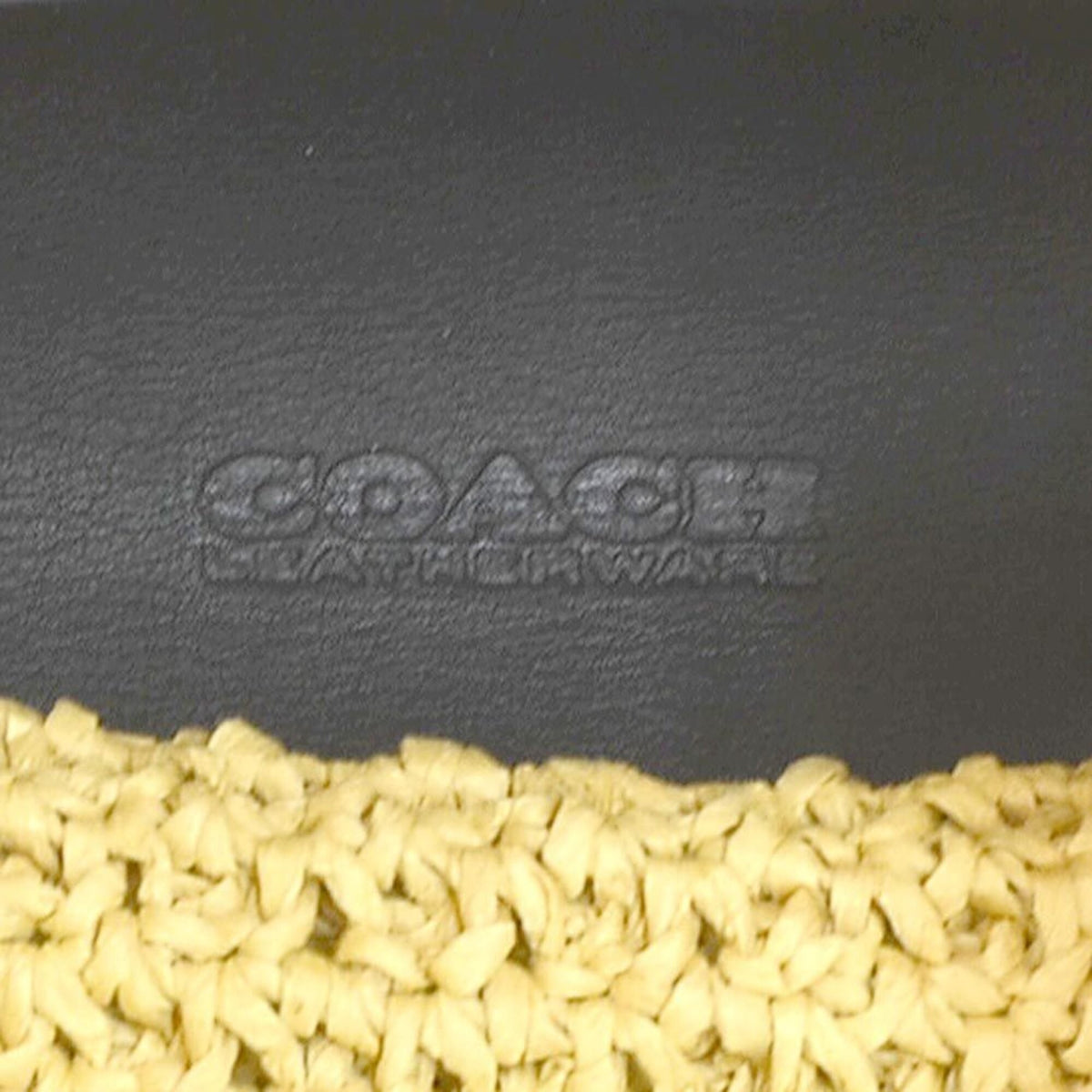 Coach Black Raffia Leather Handbag Pouch (Pre-Owned)