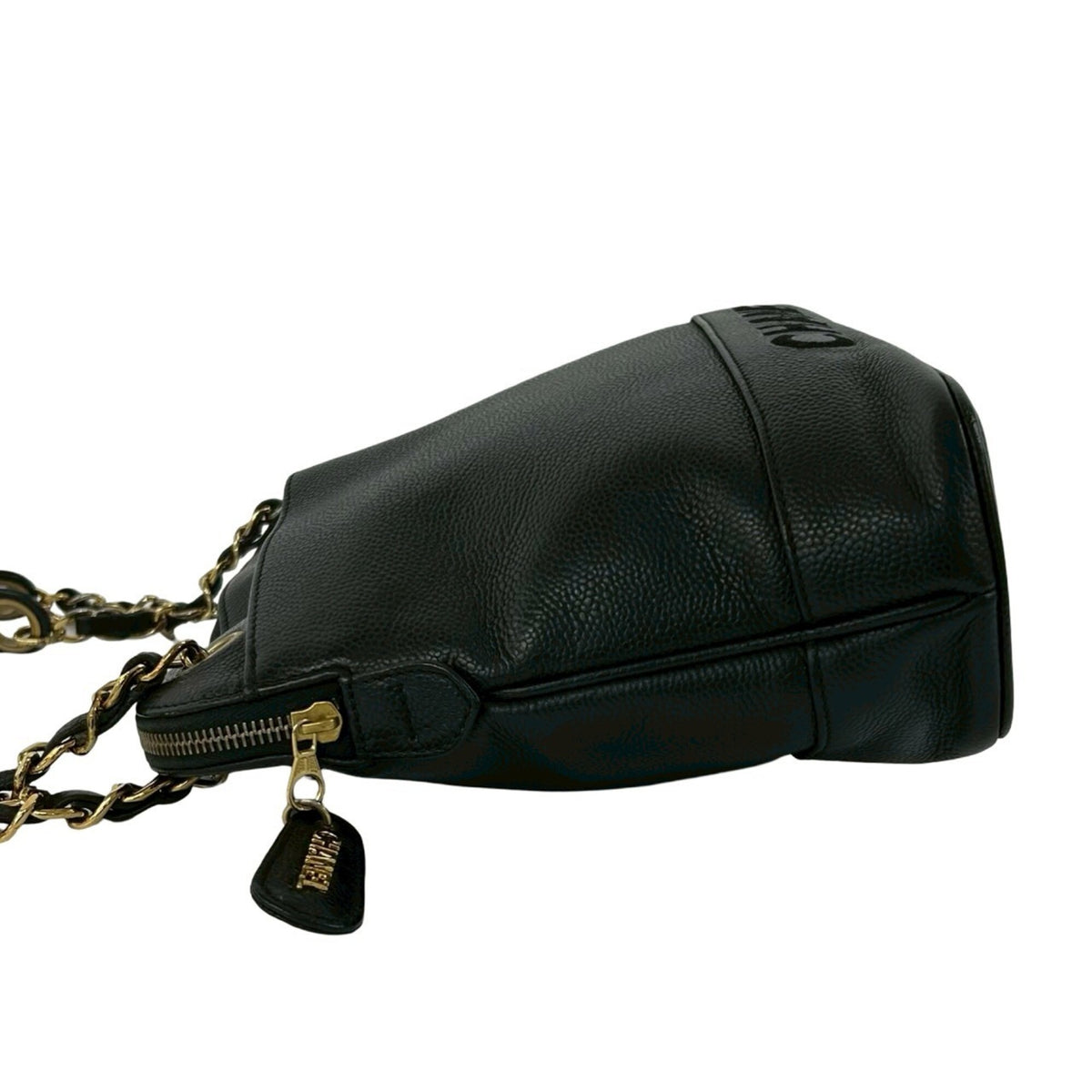 Chanel Black Grained Calfskin Shoulder Bag Tote Bag (Pre-Owned)
