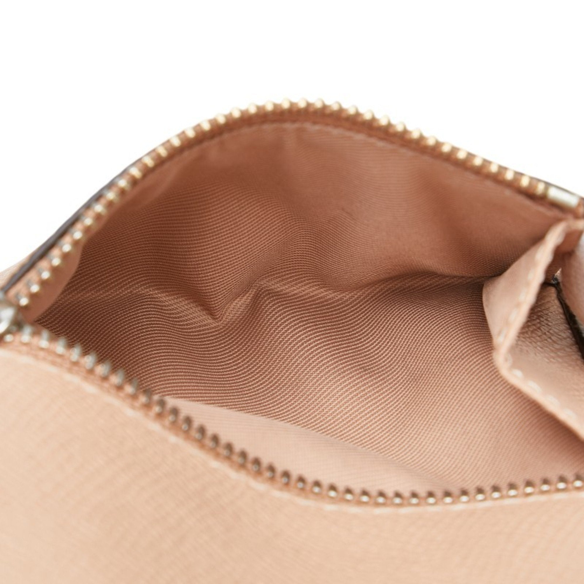 Coach Beige Leather Wallet (Tri-Fold) (Pre-Owned)