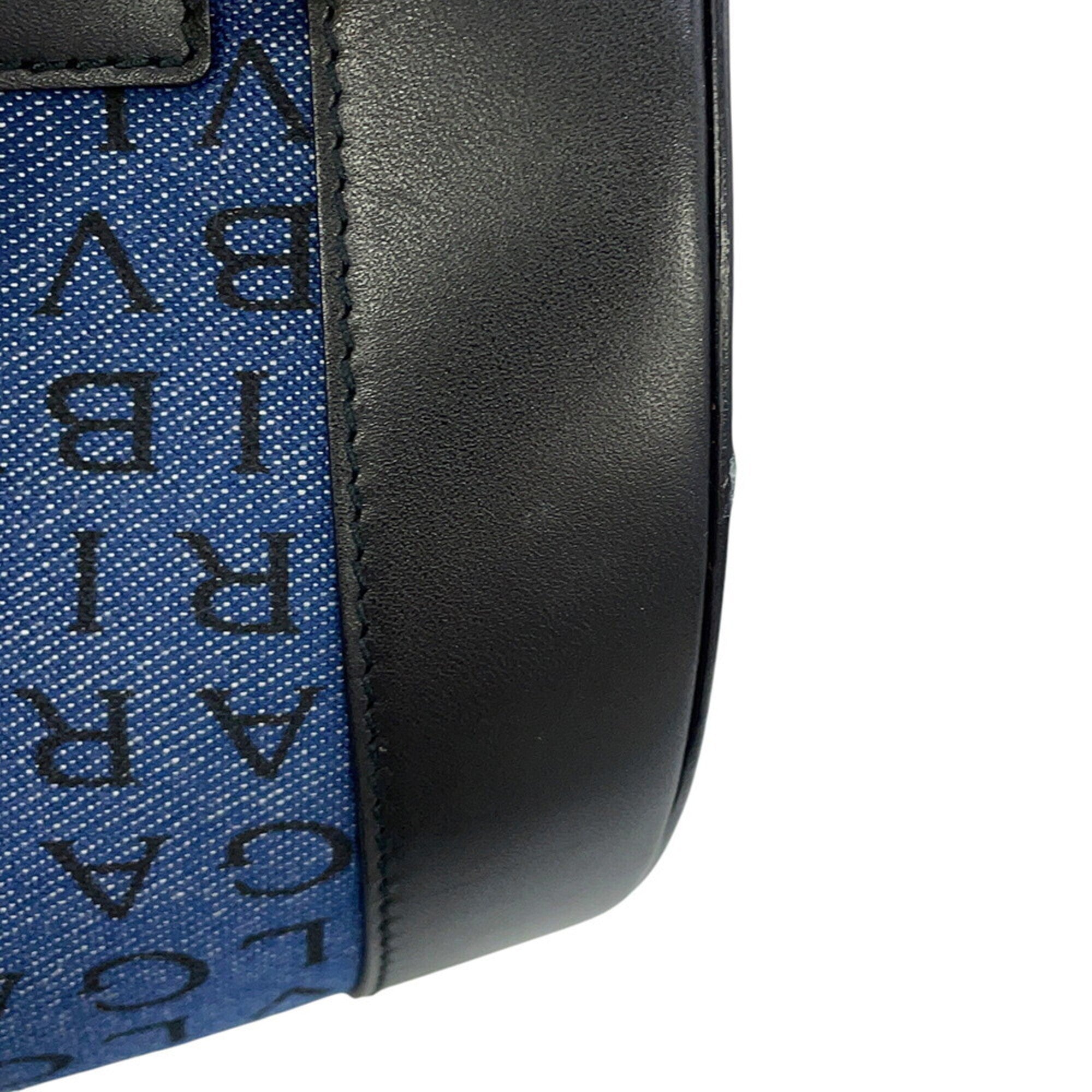 Bvlgari B.Zero1 Navy Black Denim Leather Handbag (Pre-Owned)