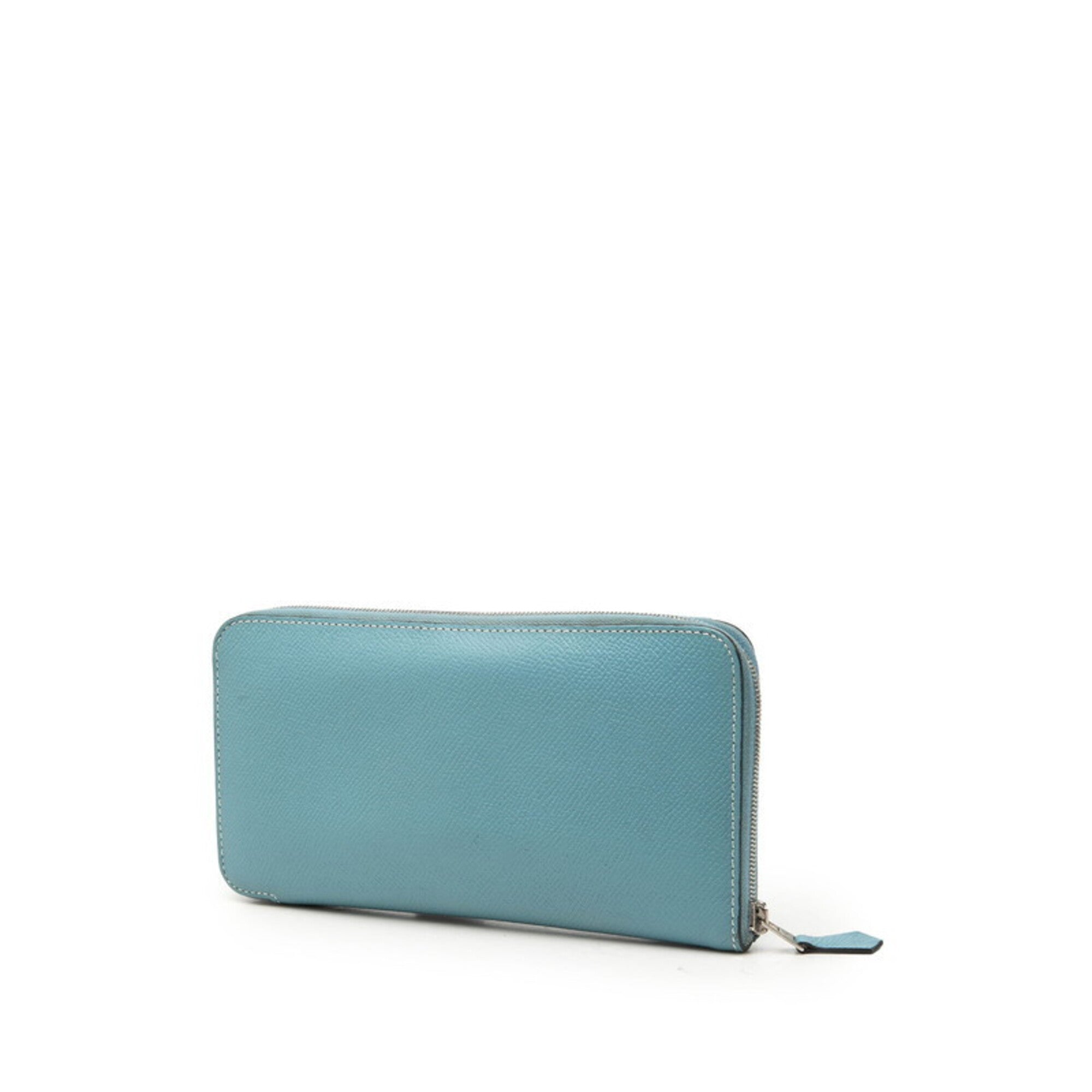 Hermes Blue Epsom Leather Long Wallet (Bi-Fold) (Pre-Owned)
