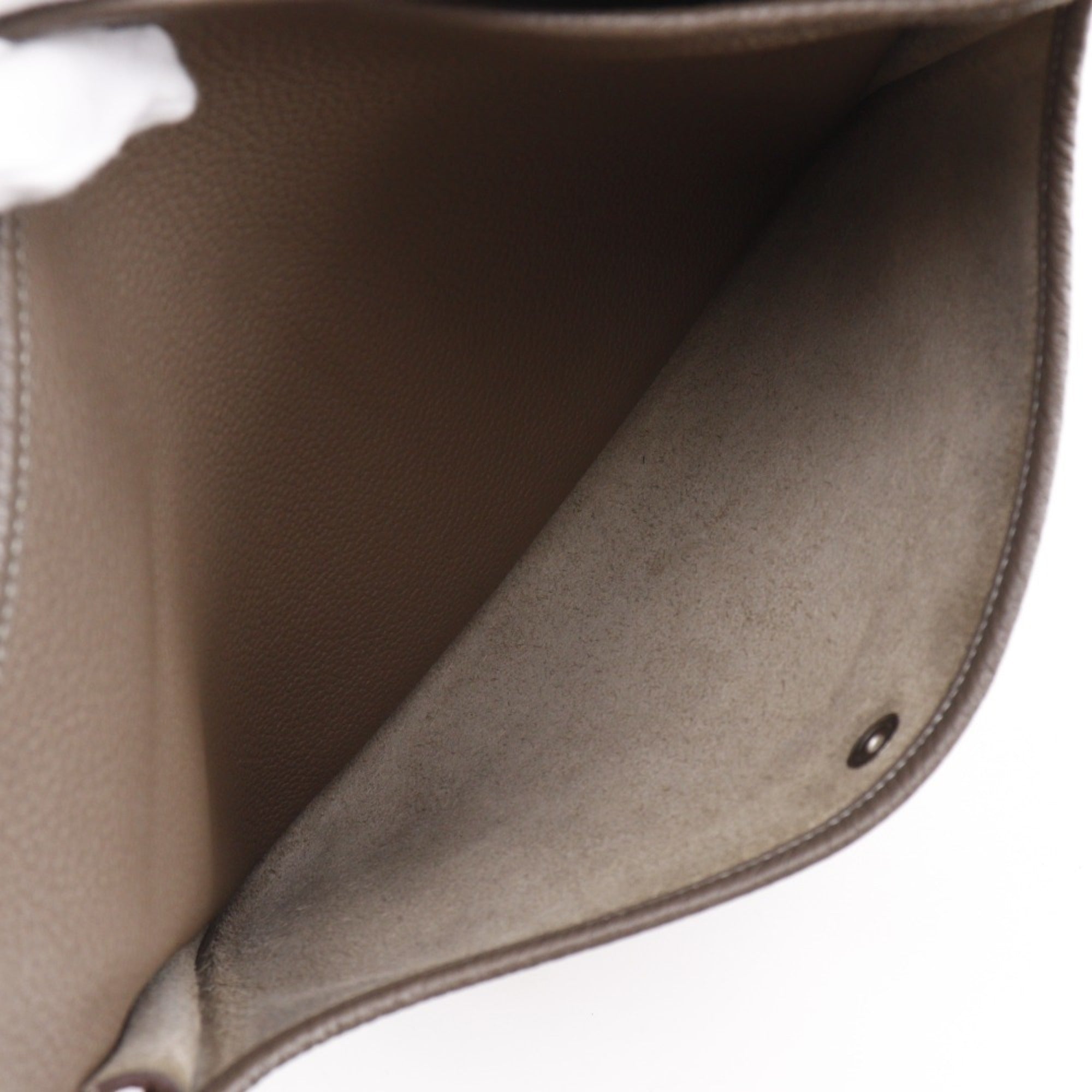 Hermes Etoupe Gray Gray Taurillon Clemence Leather Shoulder Bag (Pre-Owned)