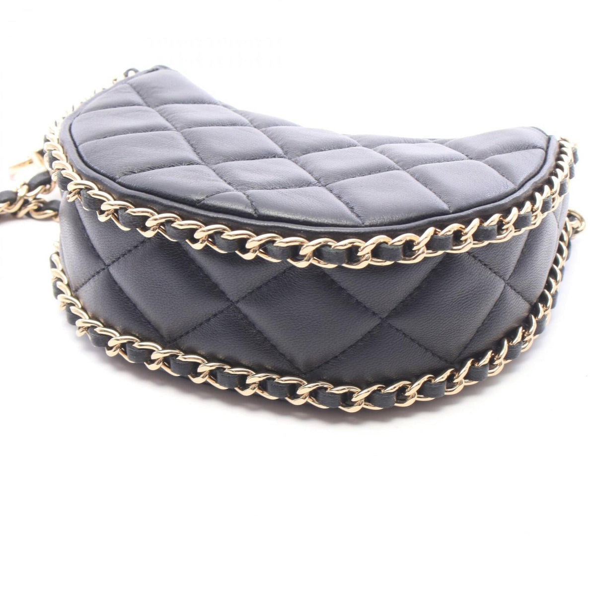 Chanel Black Leather Handbag Shoulder Bag (Pre-Owned)