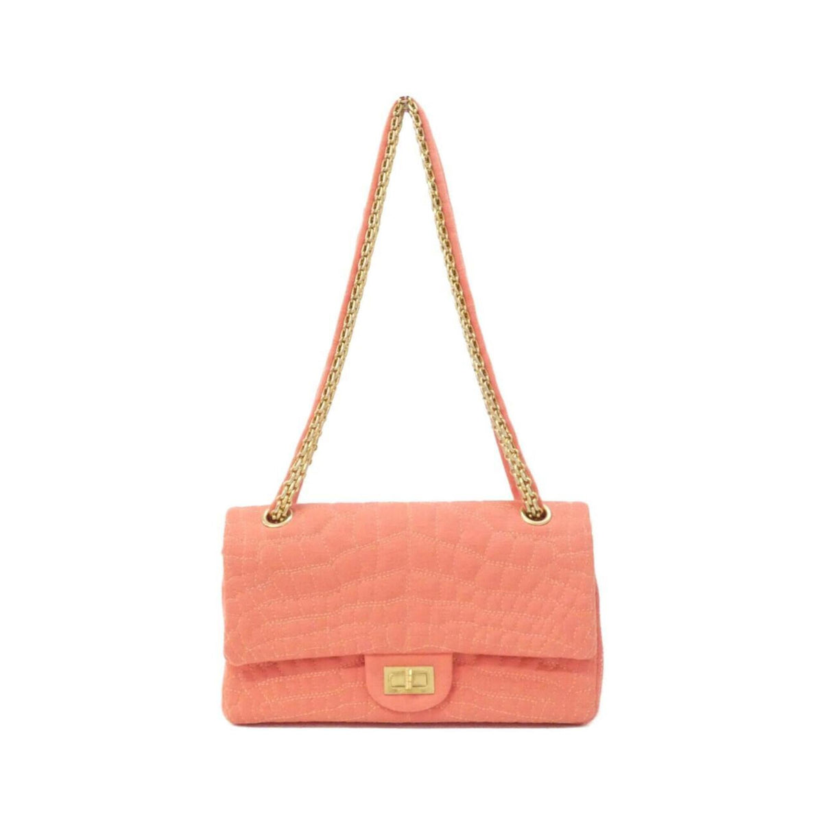 Chanel Pink Canvas Shoulder Bag (Pre-Owned)