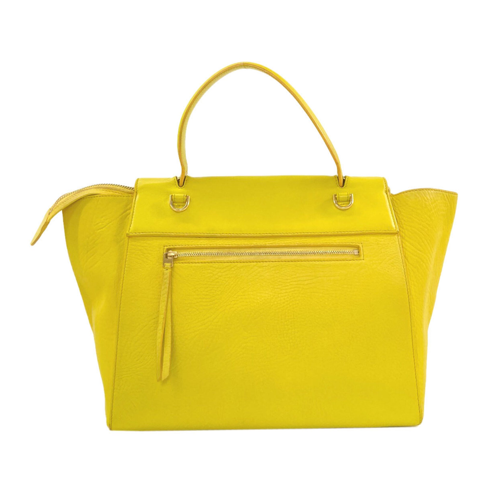 Celine Yellow Leather Handbag (Pre-Owned)