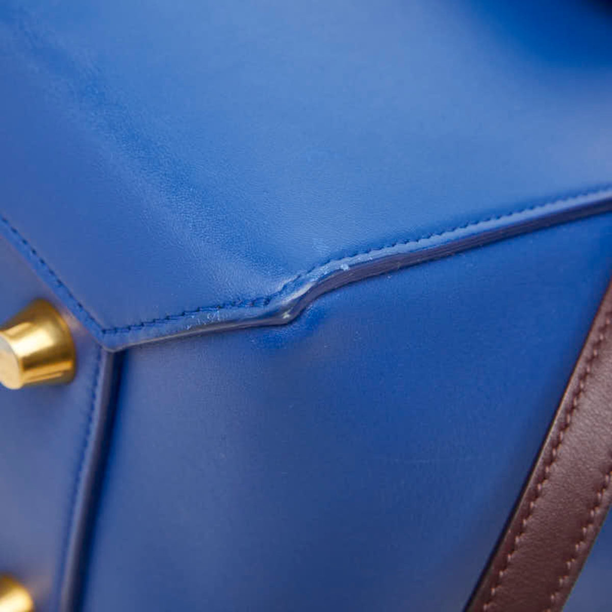 Celine Black Blue Leather Handbag Shoulder Bag (Pre-Owned)