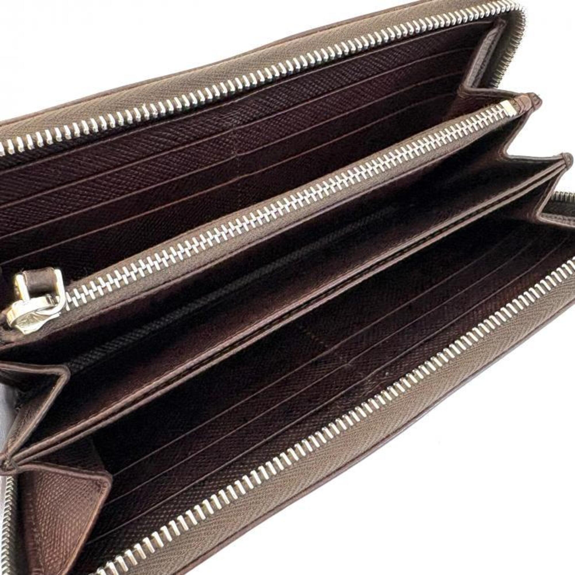 Prada Brown Saffiano Long Wallet (Bi-Fold) (Pre-Owned)
