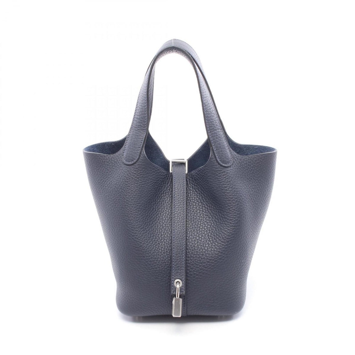 Hermes Blue Nuit Navy Taurillon Clemence Leather Leather Handbag (Pre-Owned)