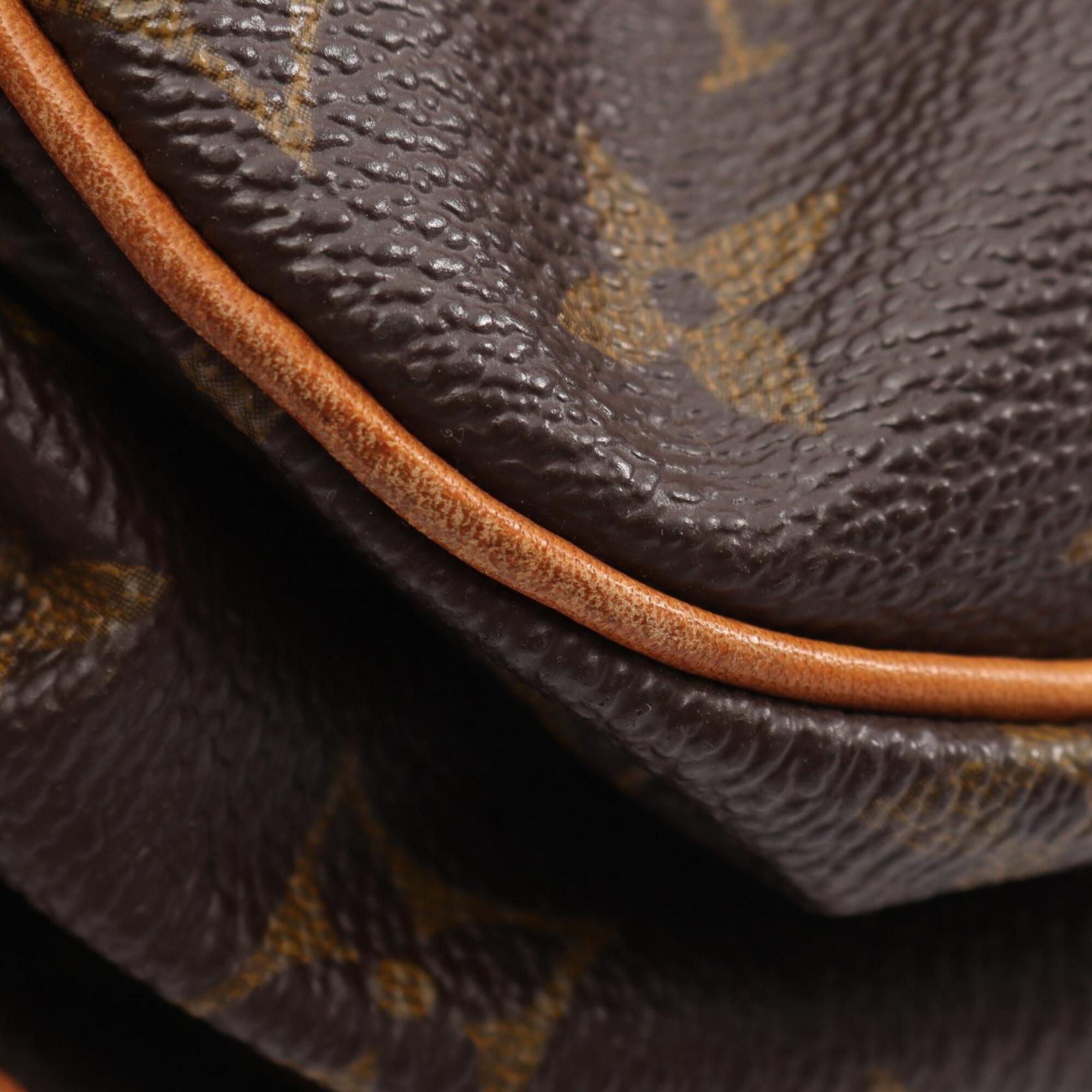 Louis Vuitton Monogram Brown Coated Canvas Leather Shoulder Bag (Pre-Owned)