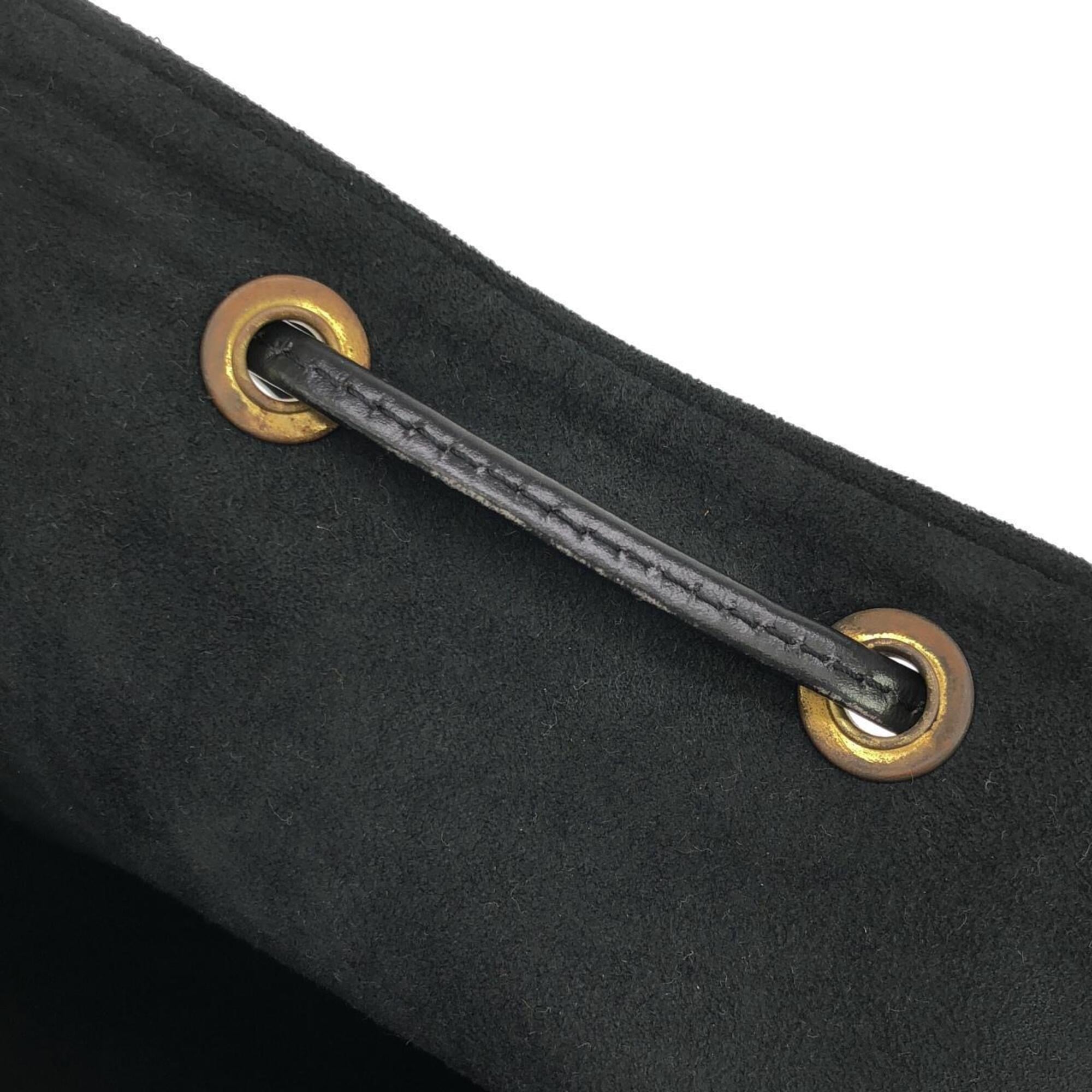 Louis Vuitton Black Leather Shoulder Bag (Pre-Owned)