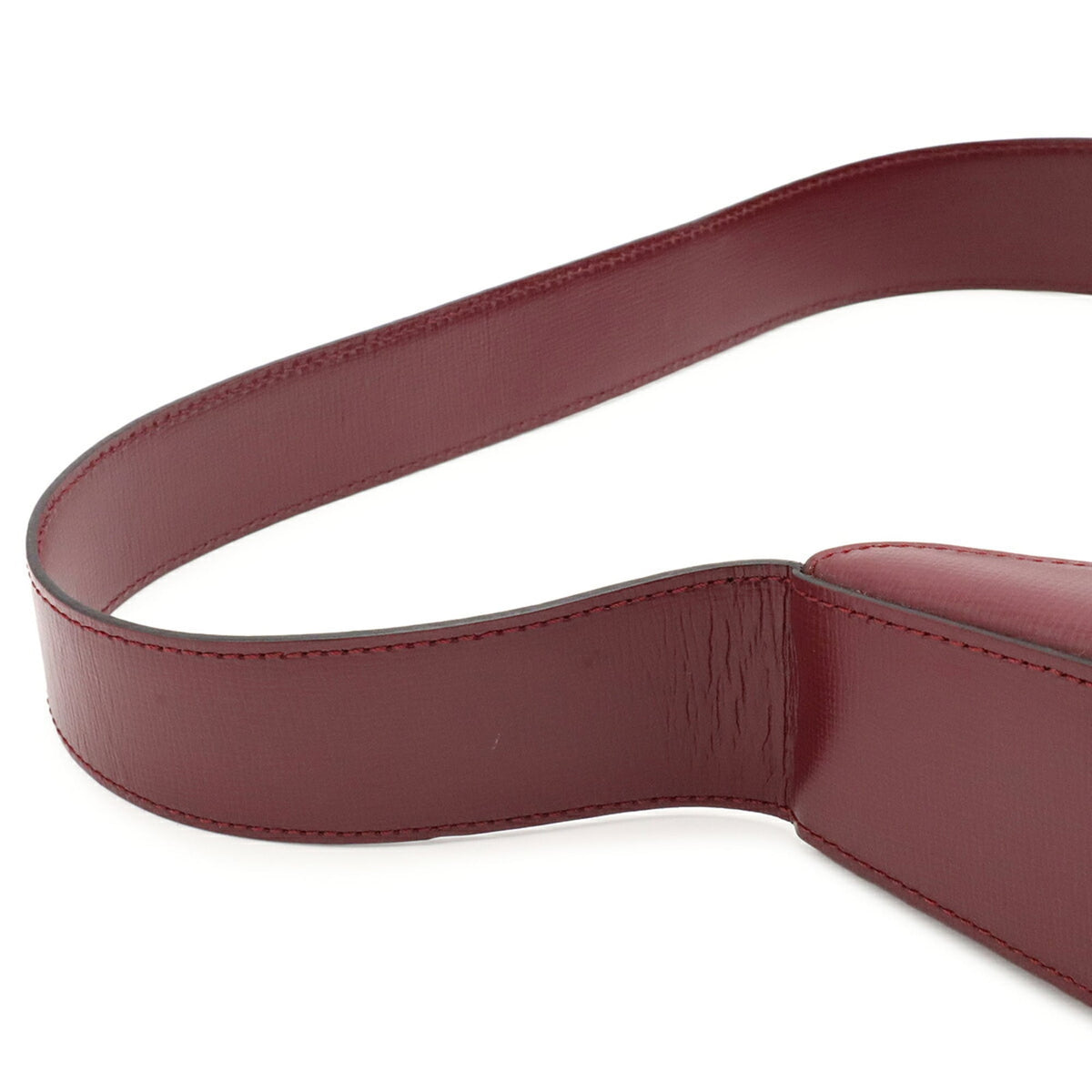 Cartier Bordeaux Red Color Leather Shoulder Bag (Pre-Owned)