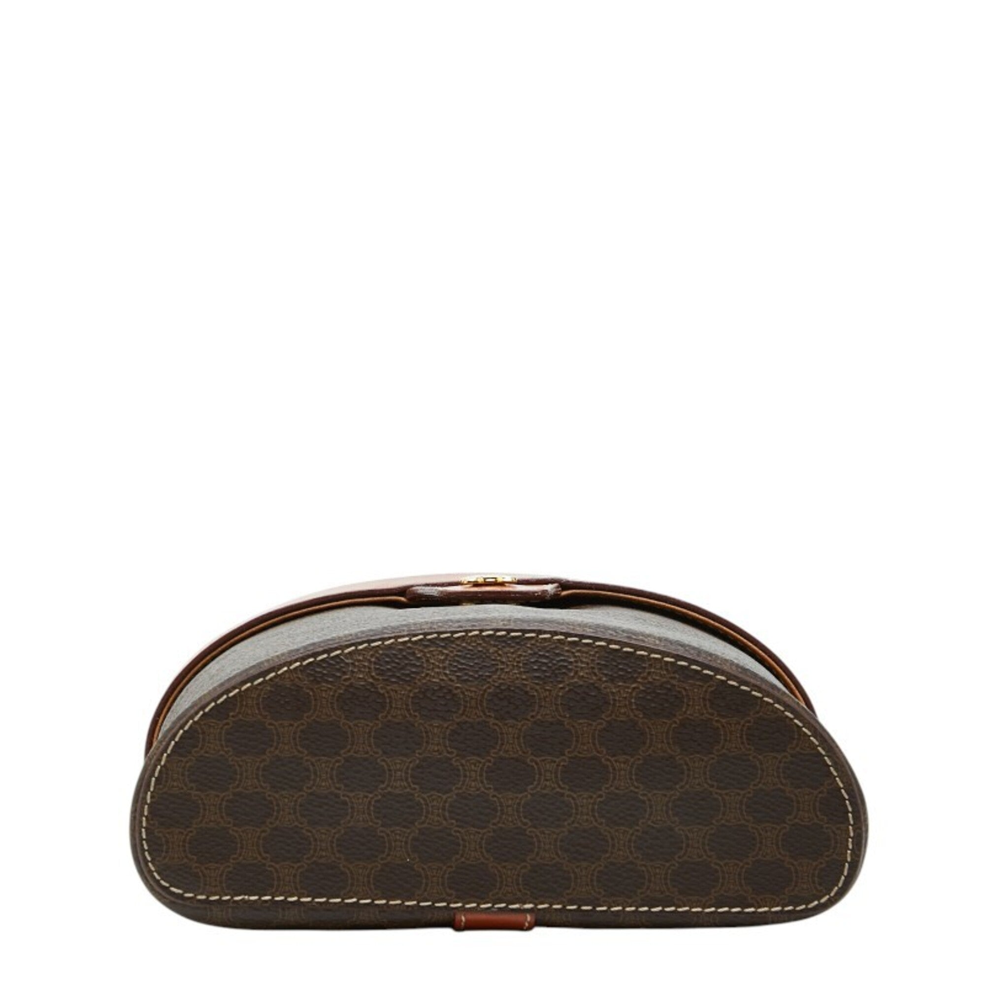 Celine Brown Pvc Shoulder Bag Vanity Bag (Pre-Owned)