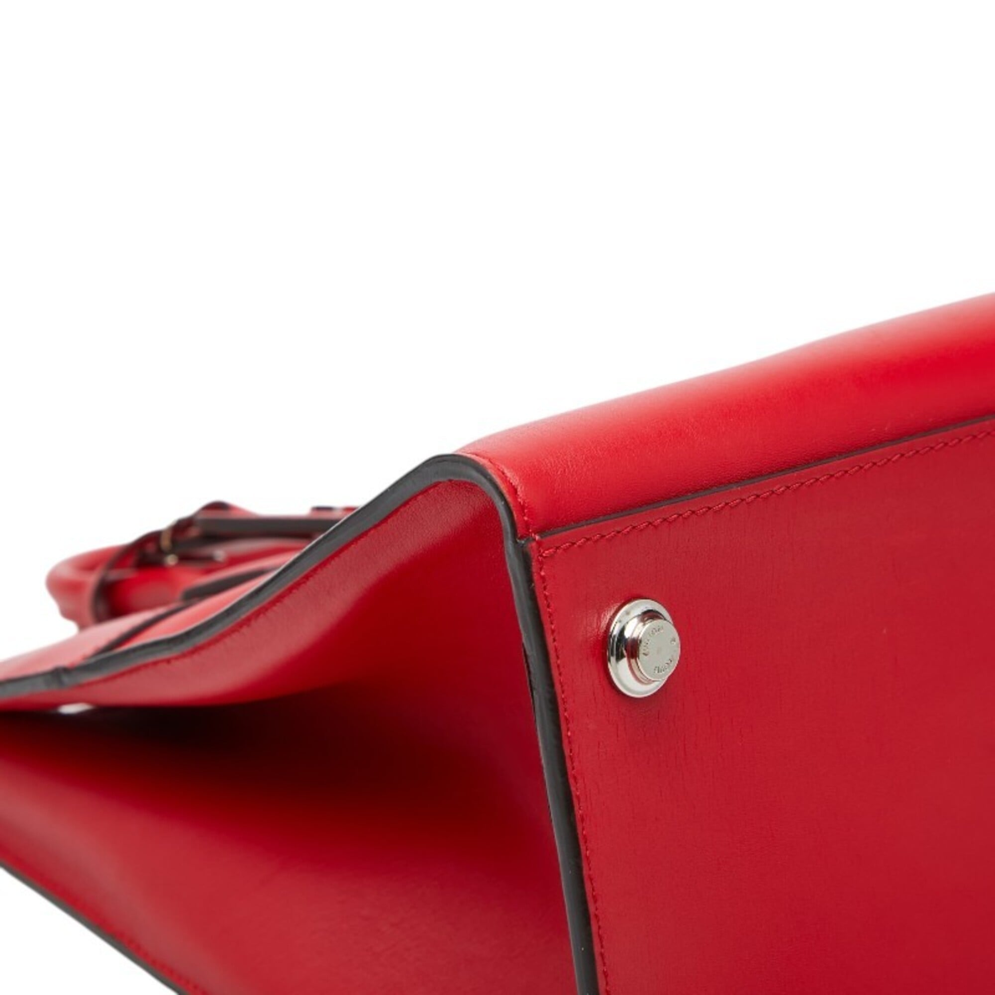 Louis Vuitton Red Color Leather Handbag (Pre-Owned)