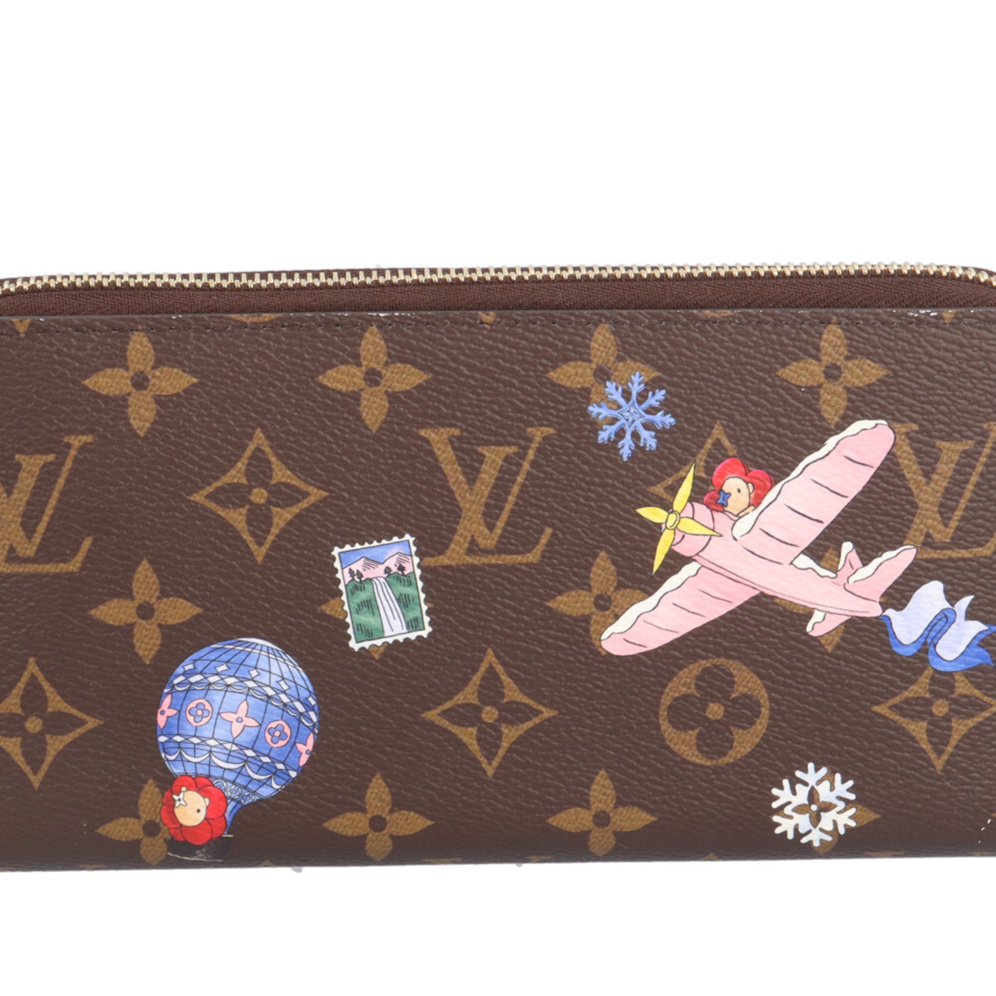 Louis Vuitton Brown Multi-Color Monogram Canvas Long Wallet (Bi-Fold) (Pre-Owned)