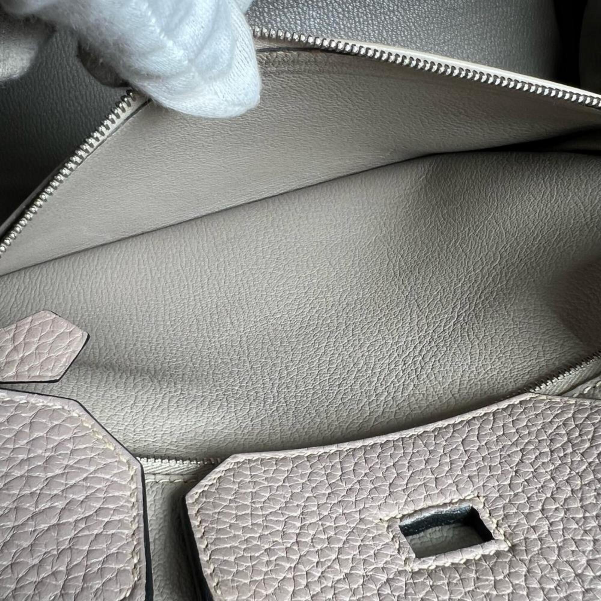 Hermes Beige Leather Handbag (Pre-Owned)
