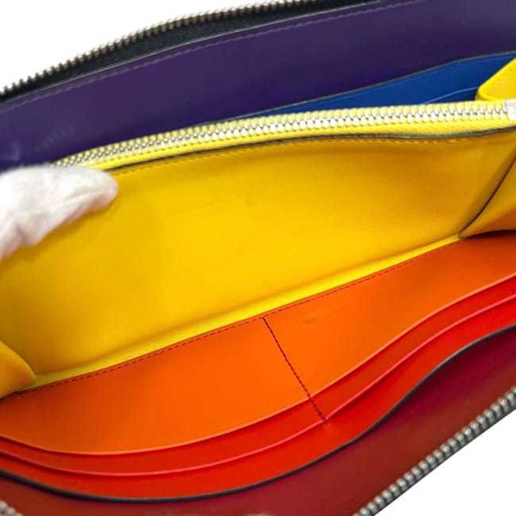 Loewe Black Multi-Color Leather Long Wallet (Bi-Fold) (Pre-Owned)