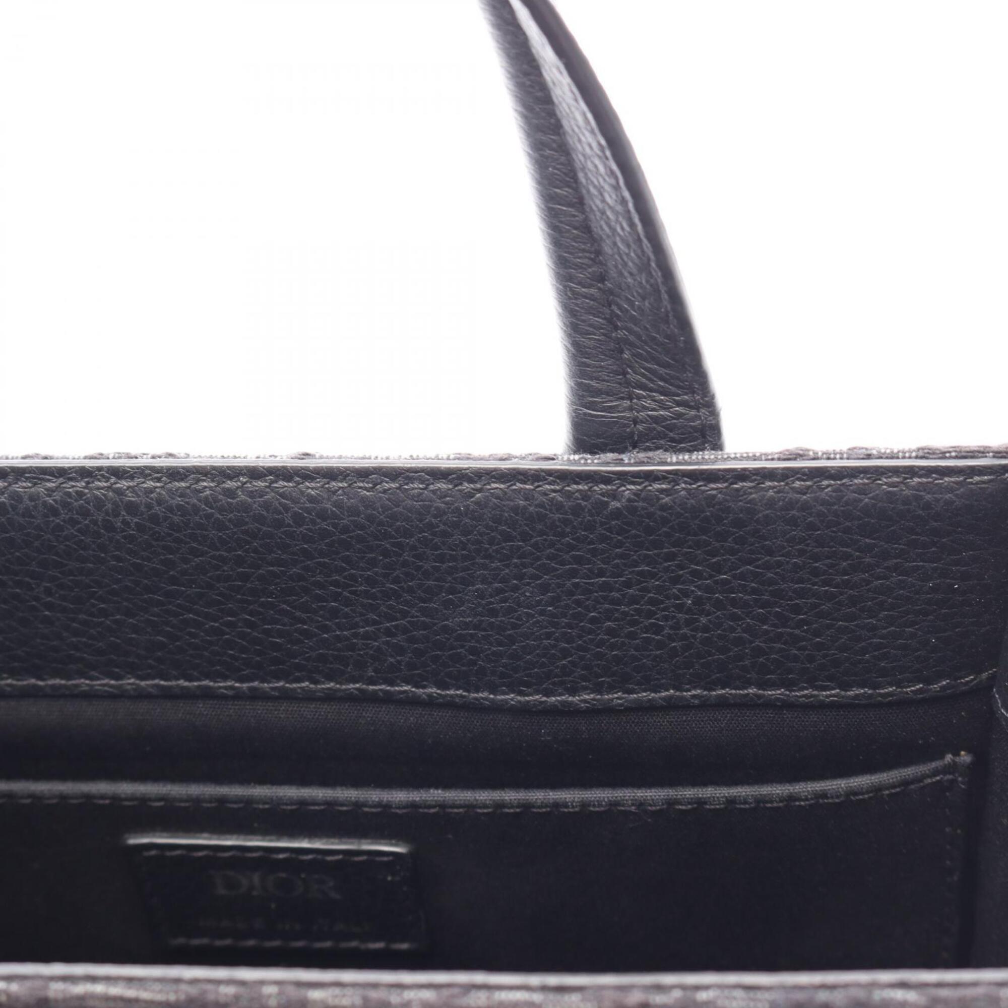 Christian Dior Black Canvas Leather Handbag (Pre-Owned)