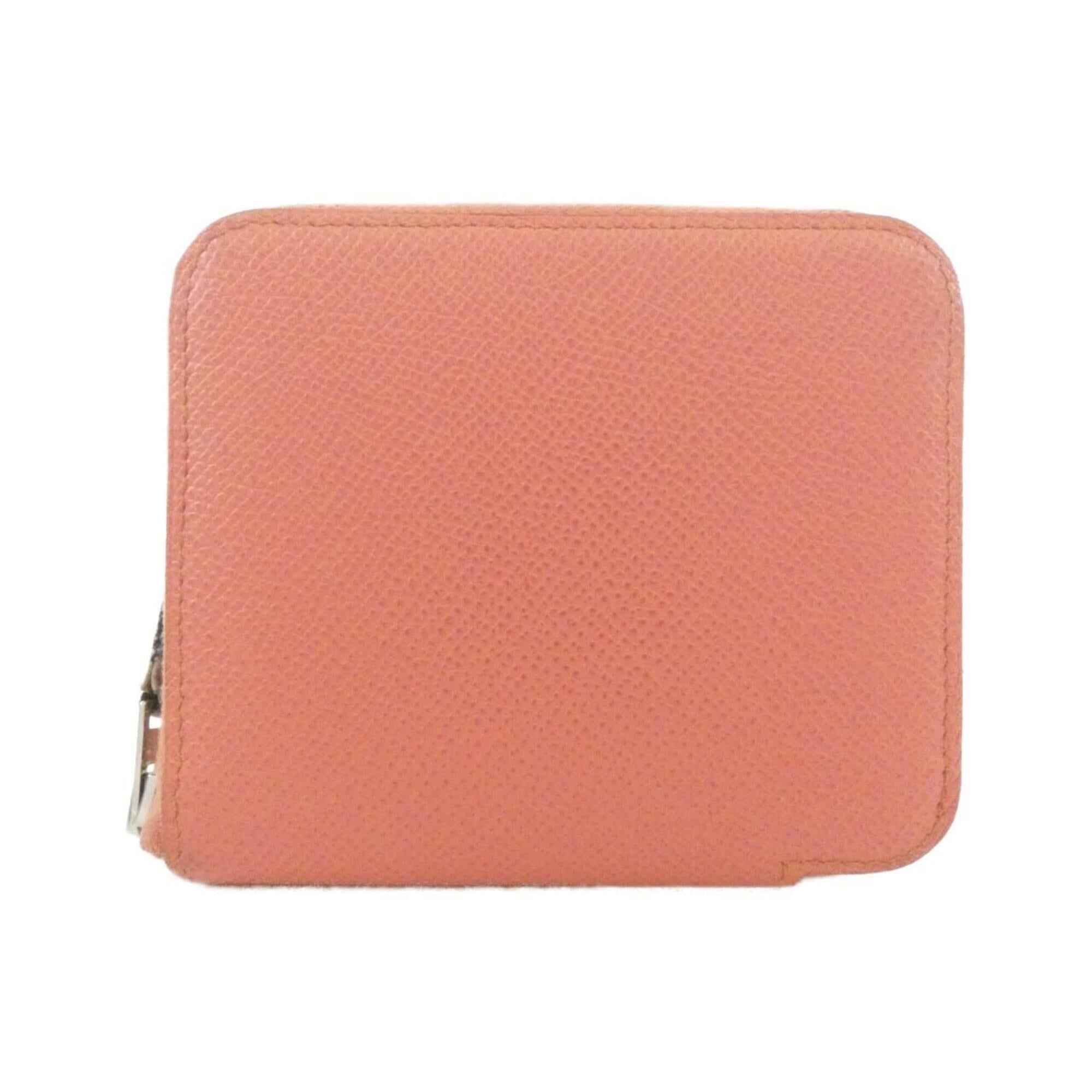 Hermes Argile Pink Epsom Leather Silk Coin Purse/Coin Case (Pre-Owned)