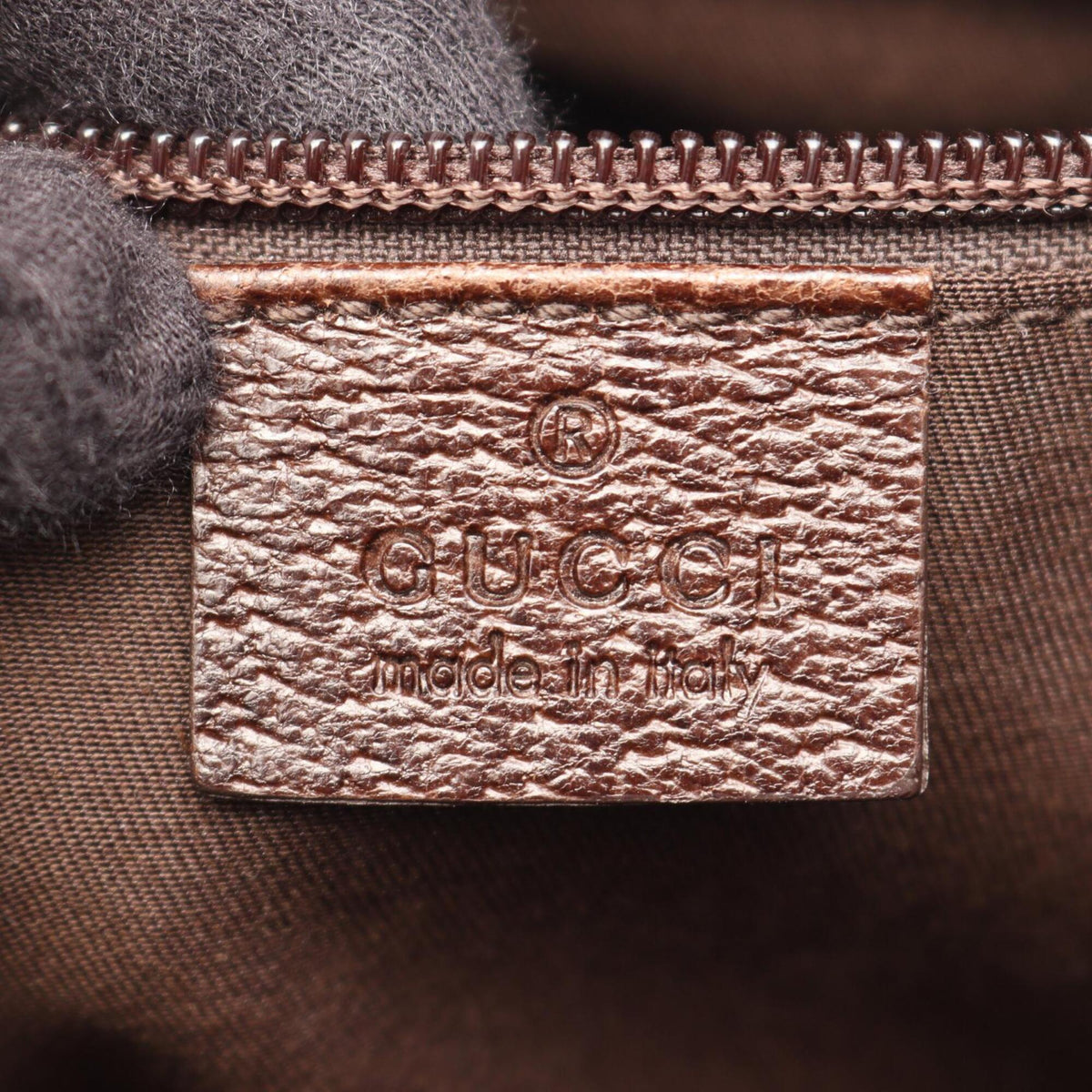 Gucci Beige Brown Canvas Leather Handbag Shoulder Bag (Pre-Owned)