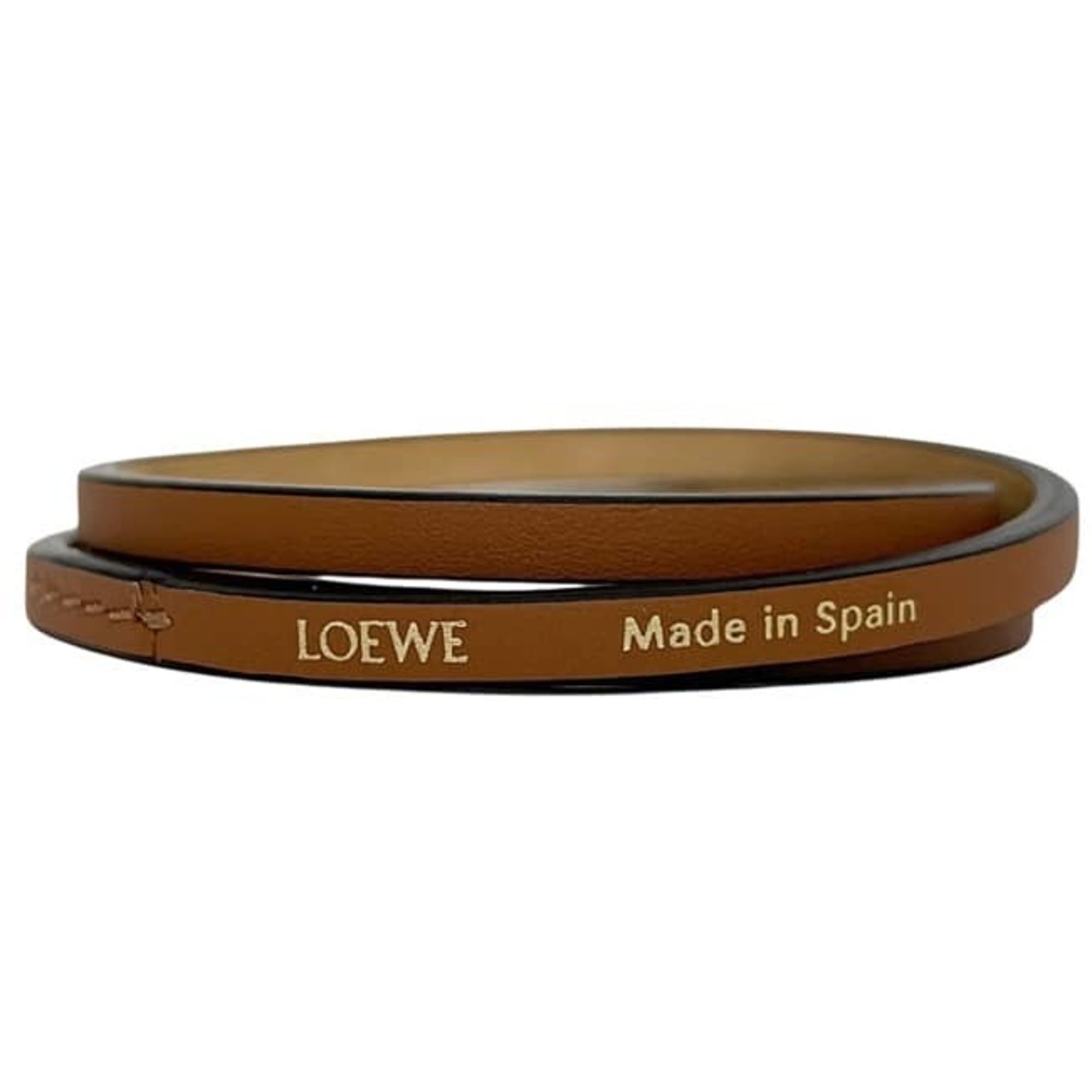 Loewe Black Brown Leather Bangle (Pre-Owned)