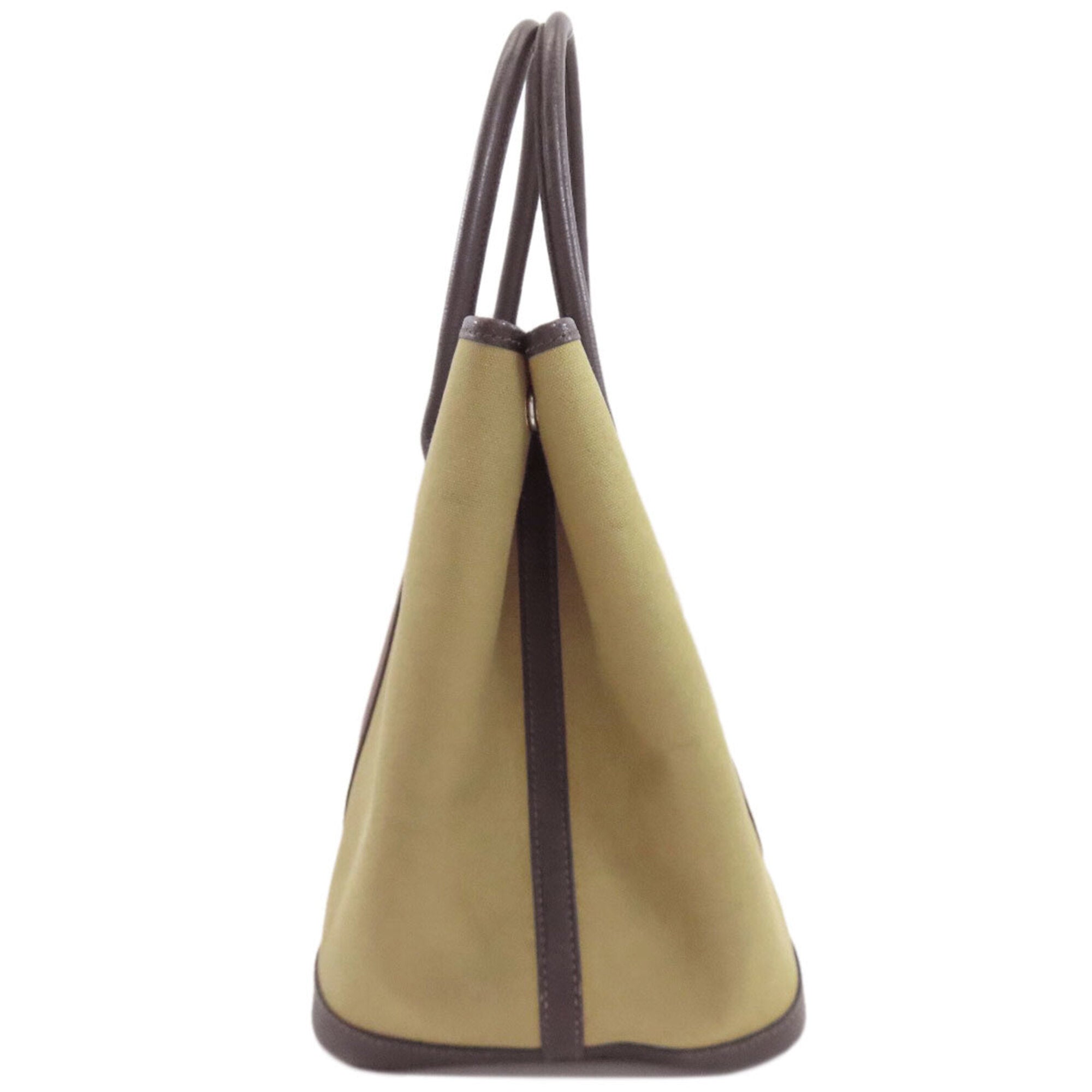 Hermes Garden Khaki Toile Officier Tote Bag (Pre-Owned)