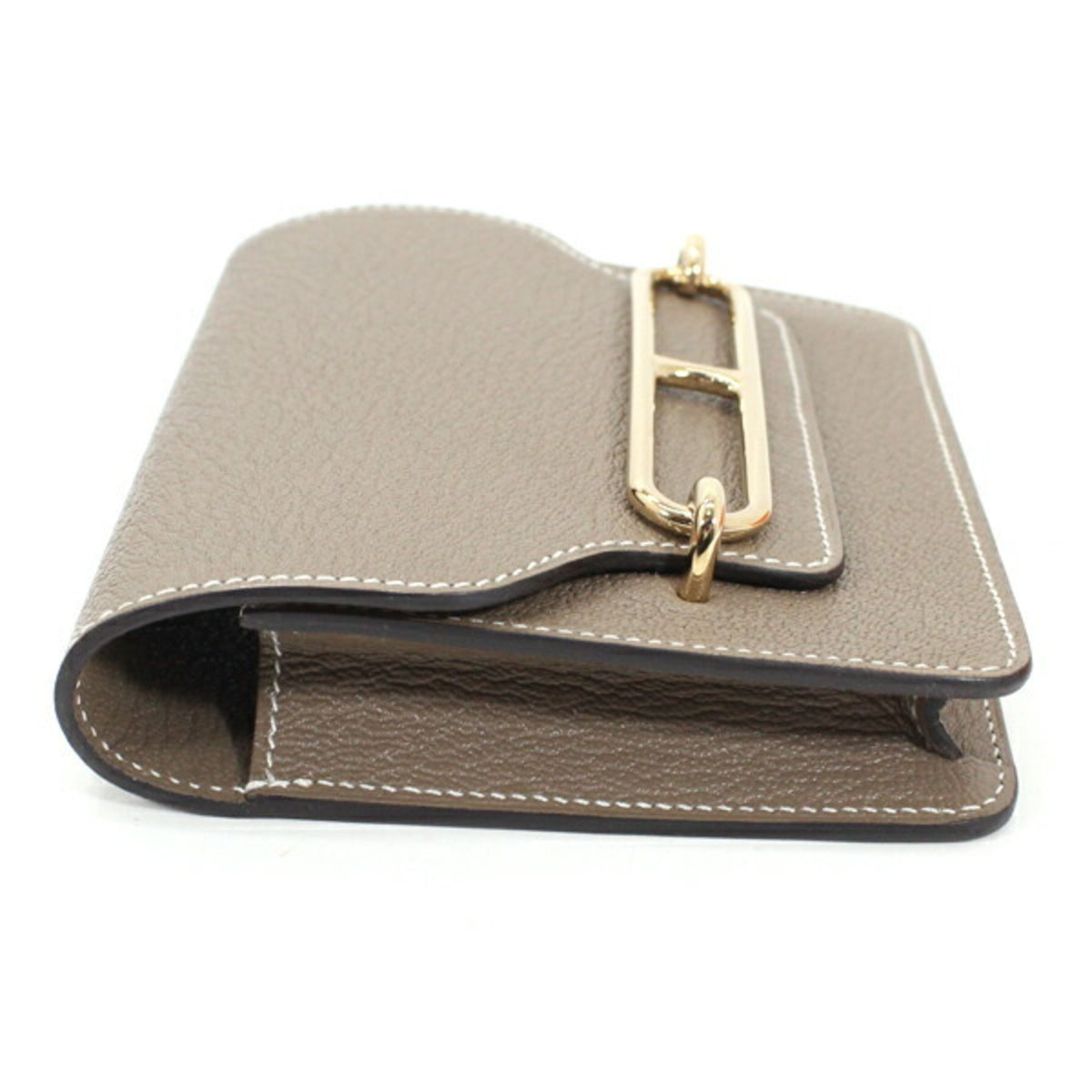 Hermes Etoupe Gray Chevre Myzore Leather Wallet (Bi-Fold) (Pre-Owned)