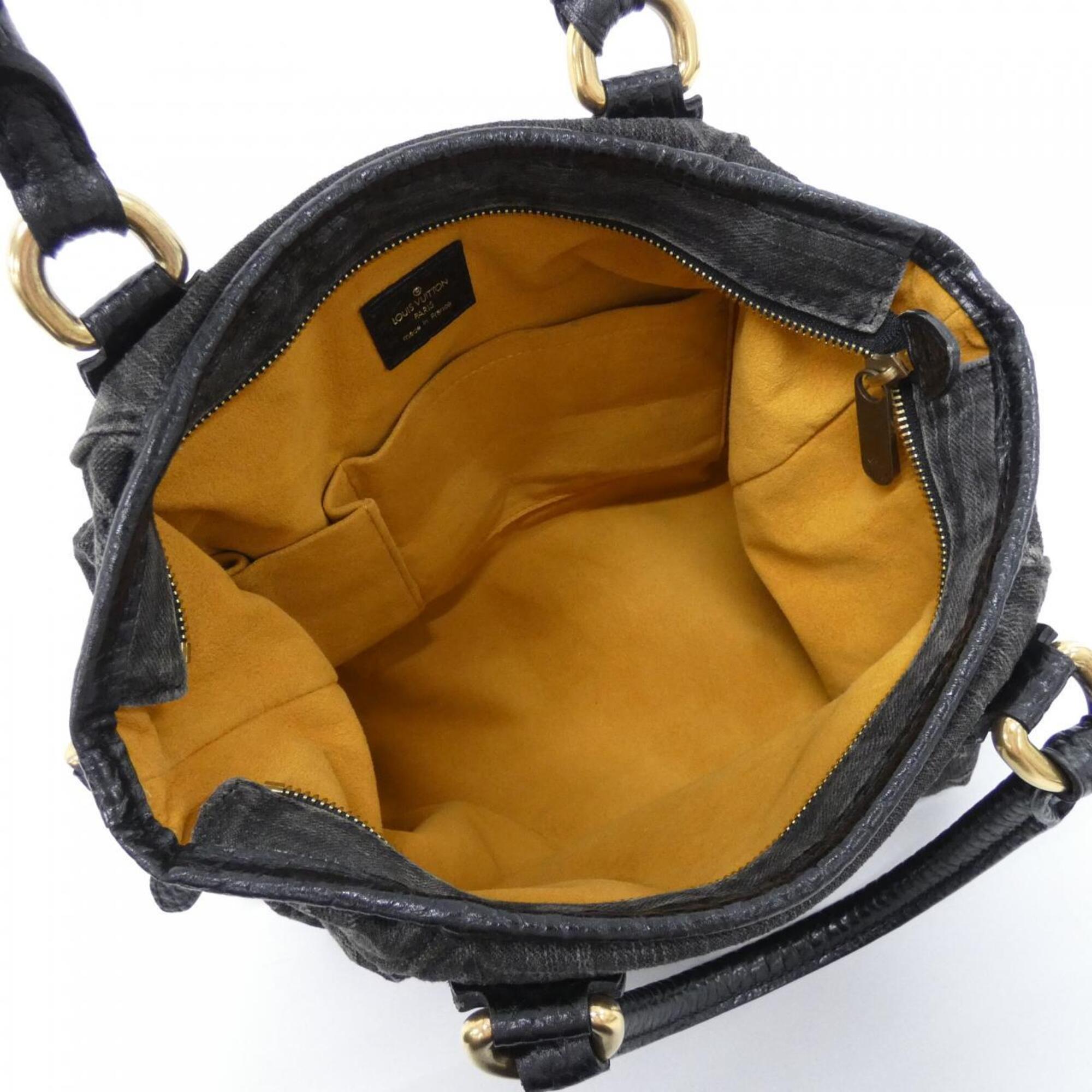 Louis Vuitton Black Denim Handbag (Pre-Owned)