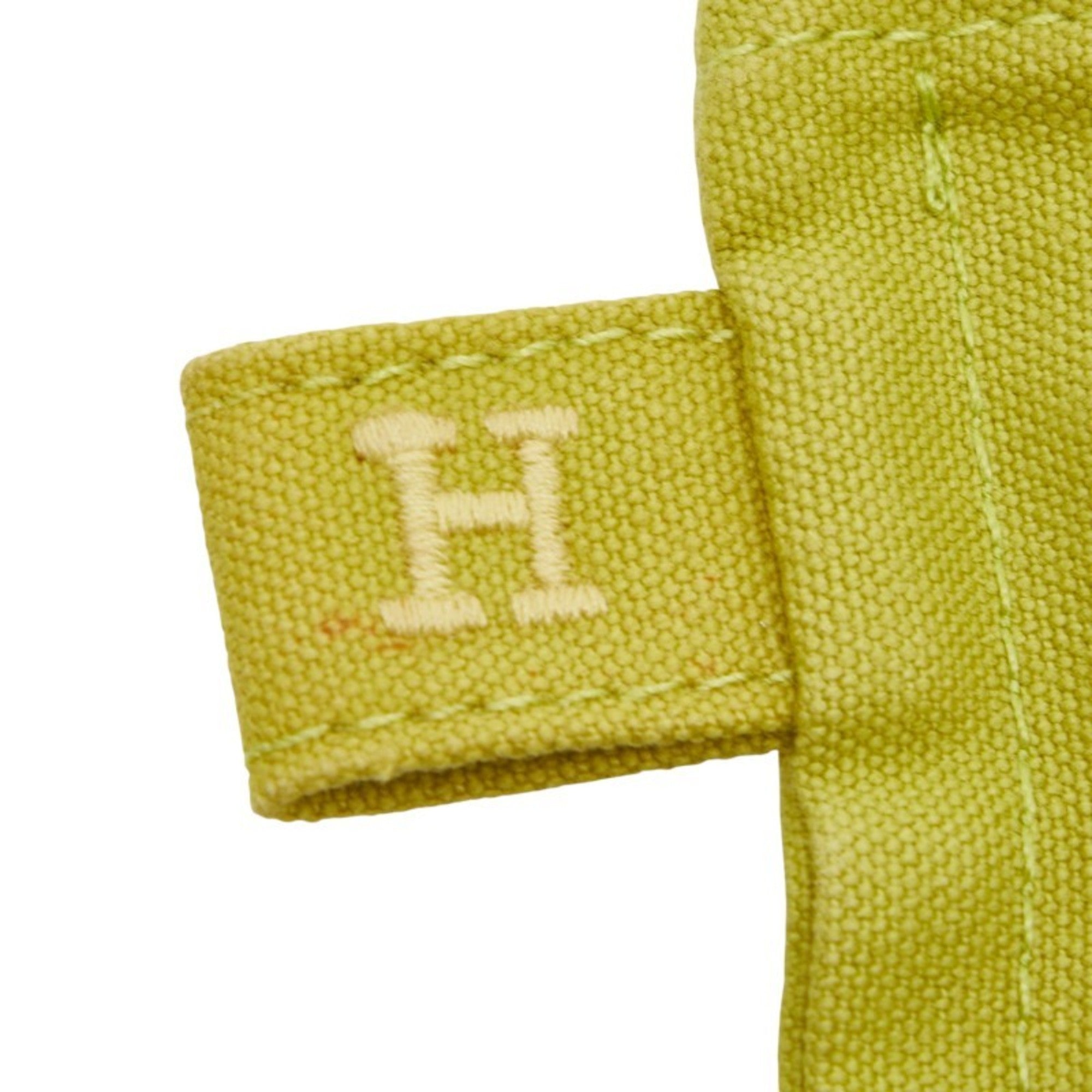 Hermes Green Cotton Pouch (Pre-Owned)