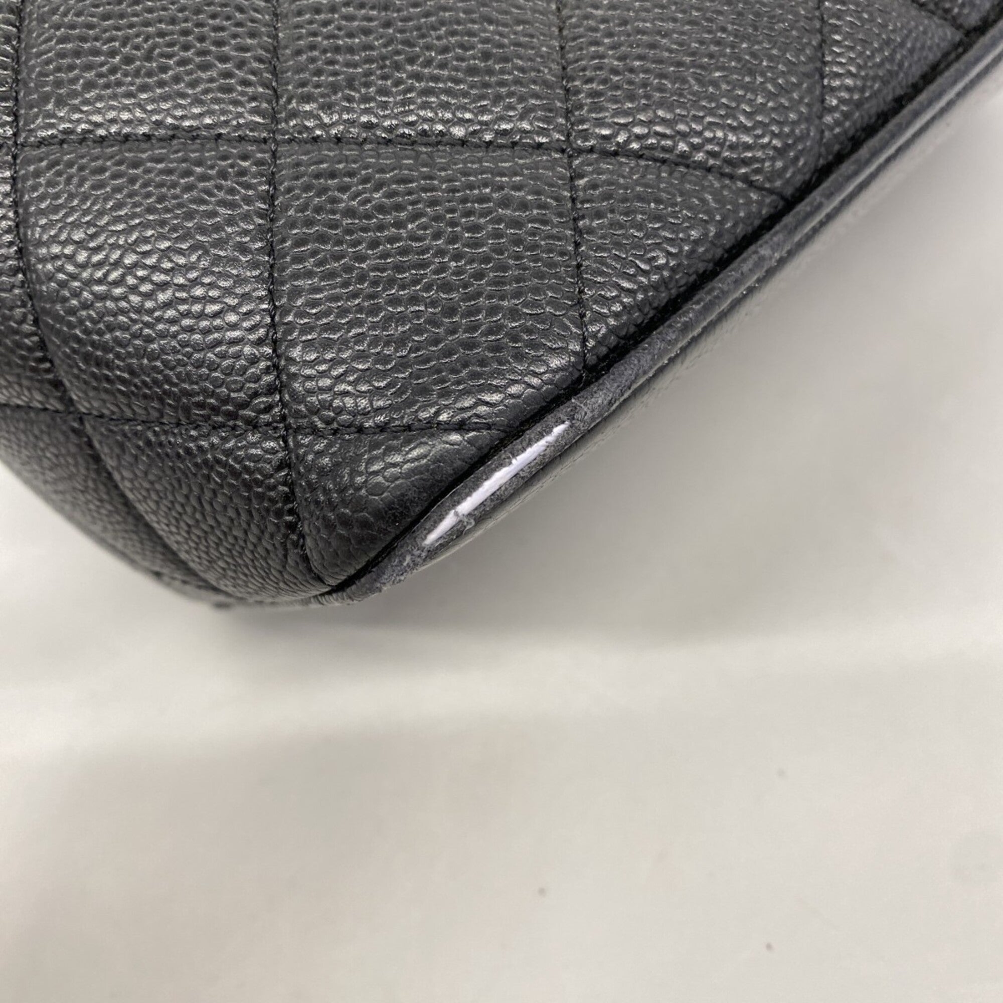 Chanel Black Grained Calfskin Tote Bag (Pre-Owned)